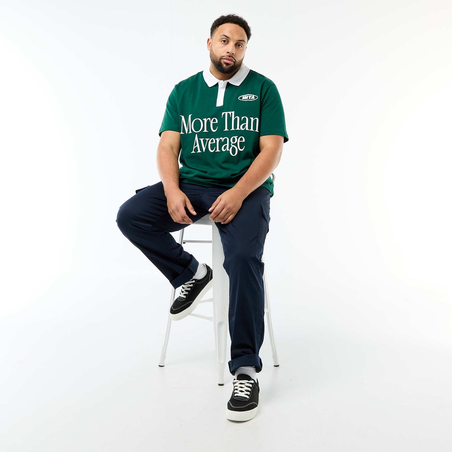Rugby Style Short-Sleeve Polo Shirt GREEN
