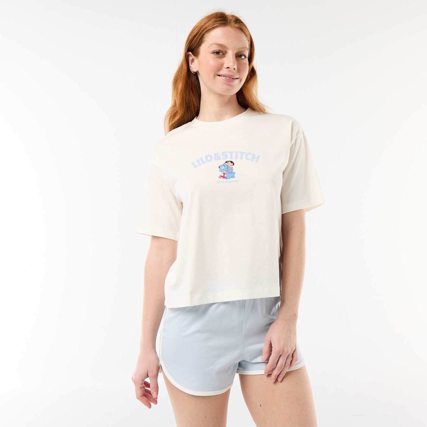 Stitch Short Pajamas - 2-Piece Set WHITE