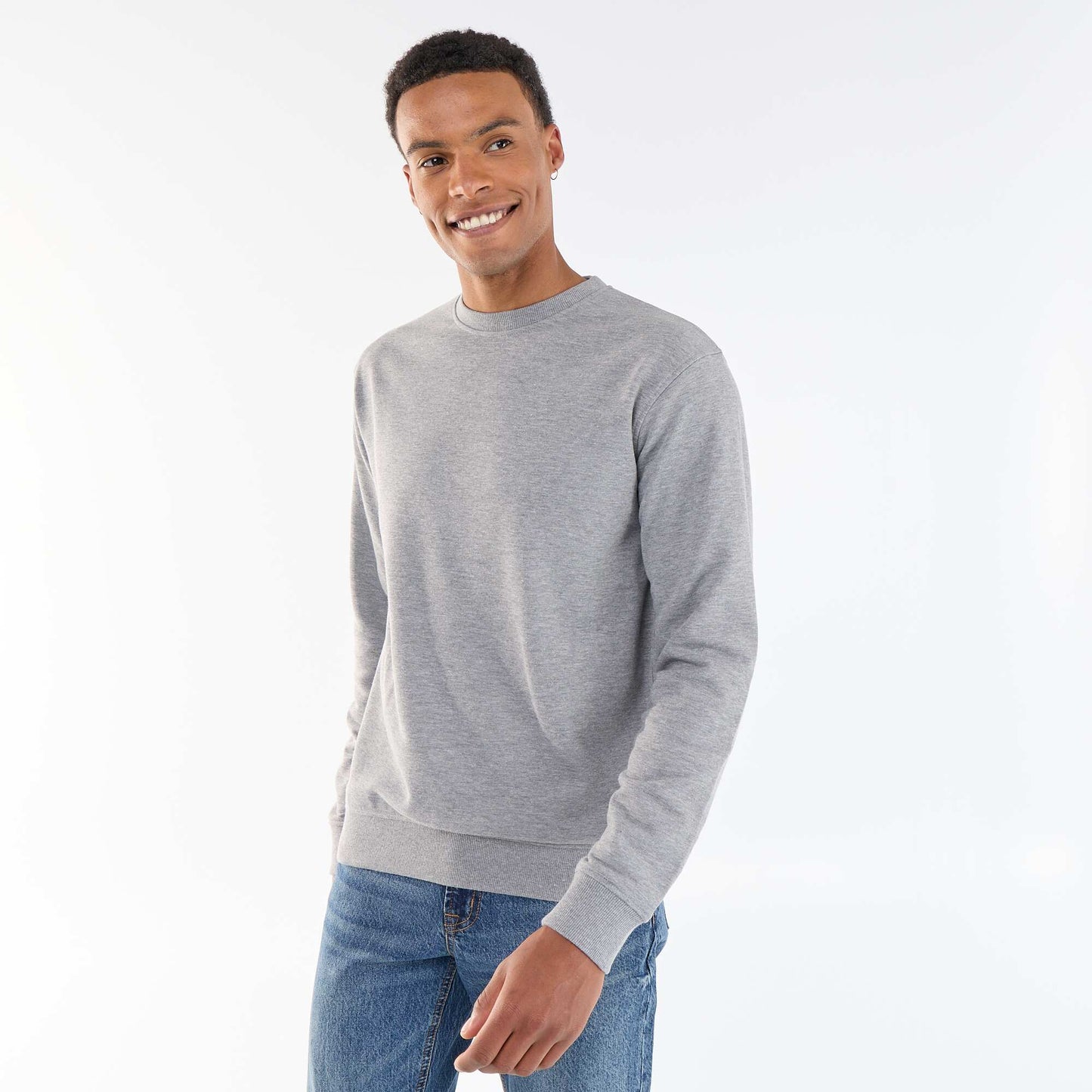 Plain French Terry Sweatshirt GREY