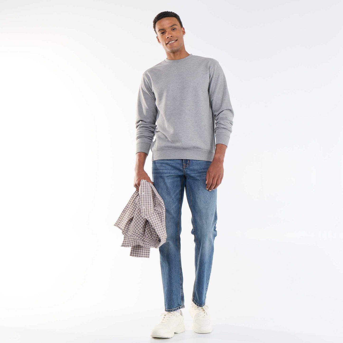 Plain French Terry Sweatshirt GREY