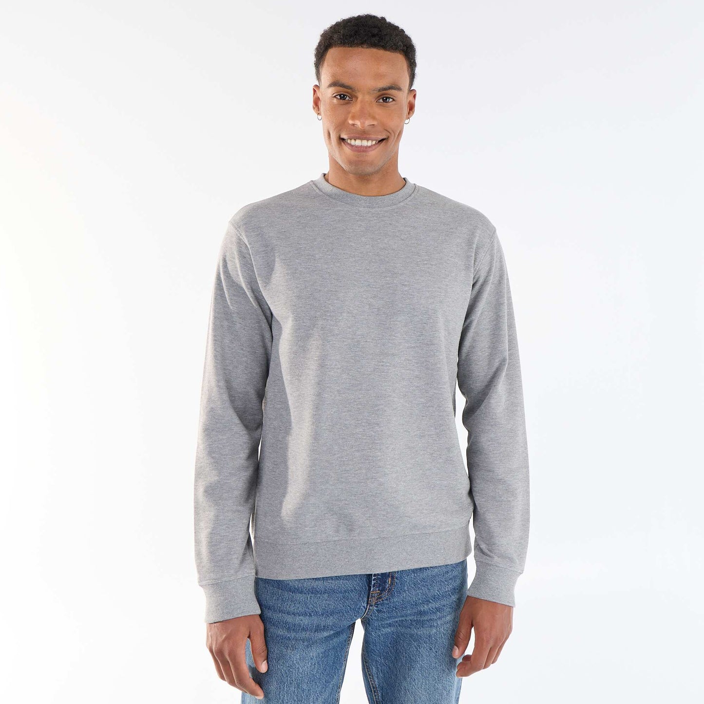Plain French Terry Sweatshirt GREY