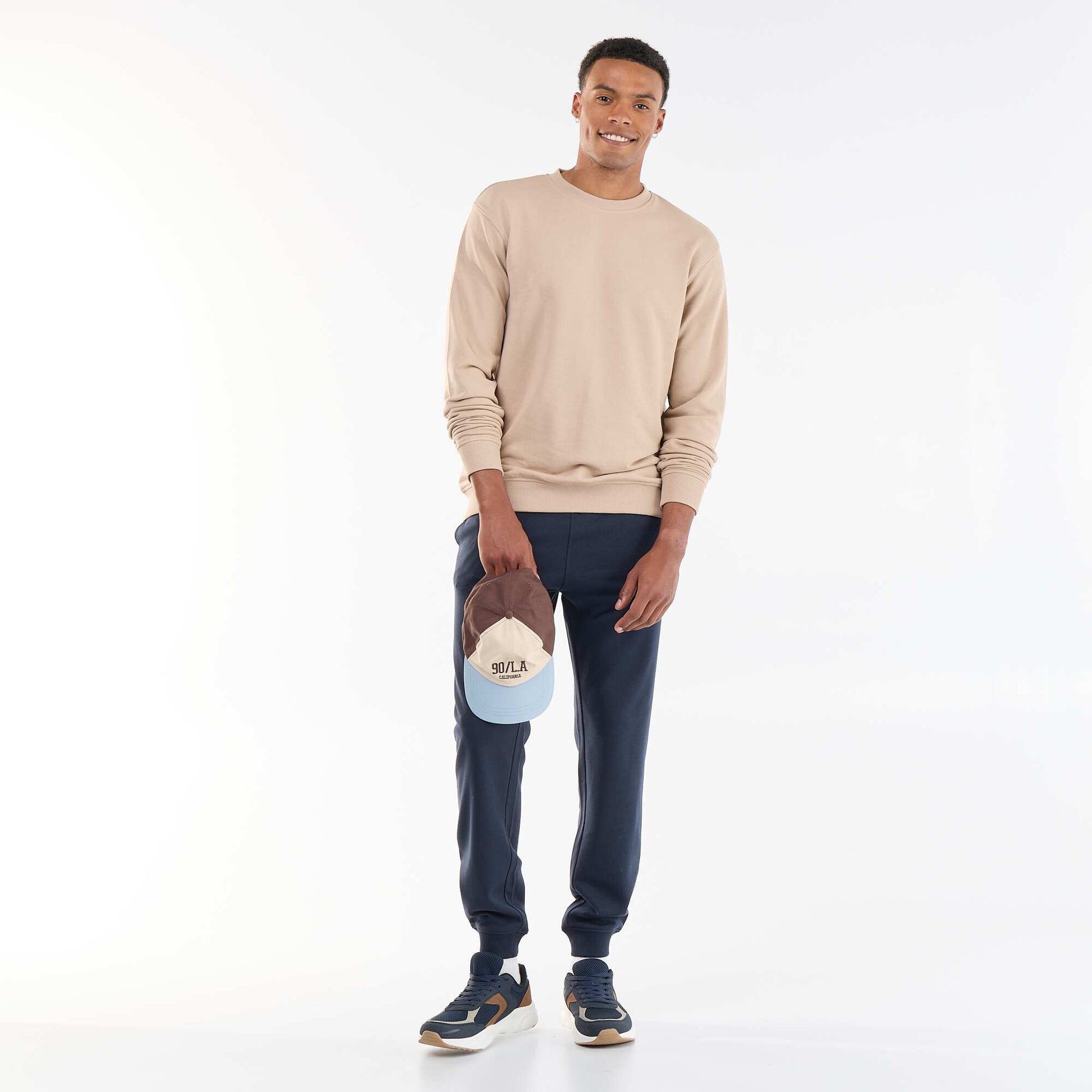 Plain French Terry Sweatshirt BEIGE