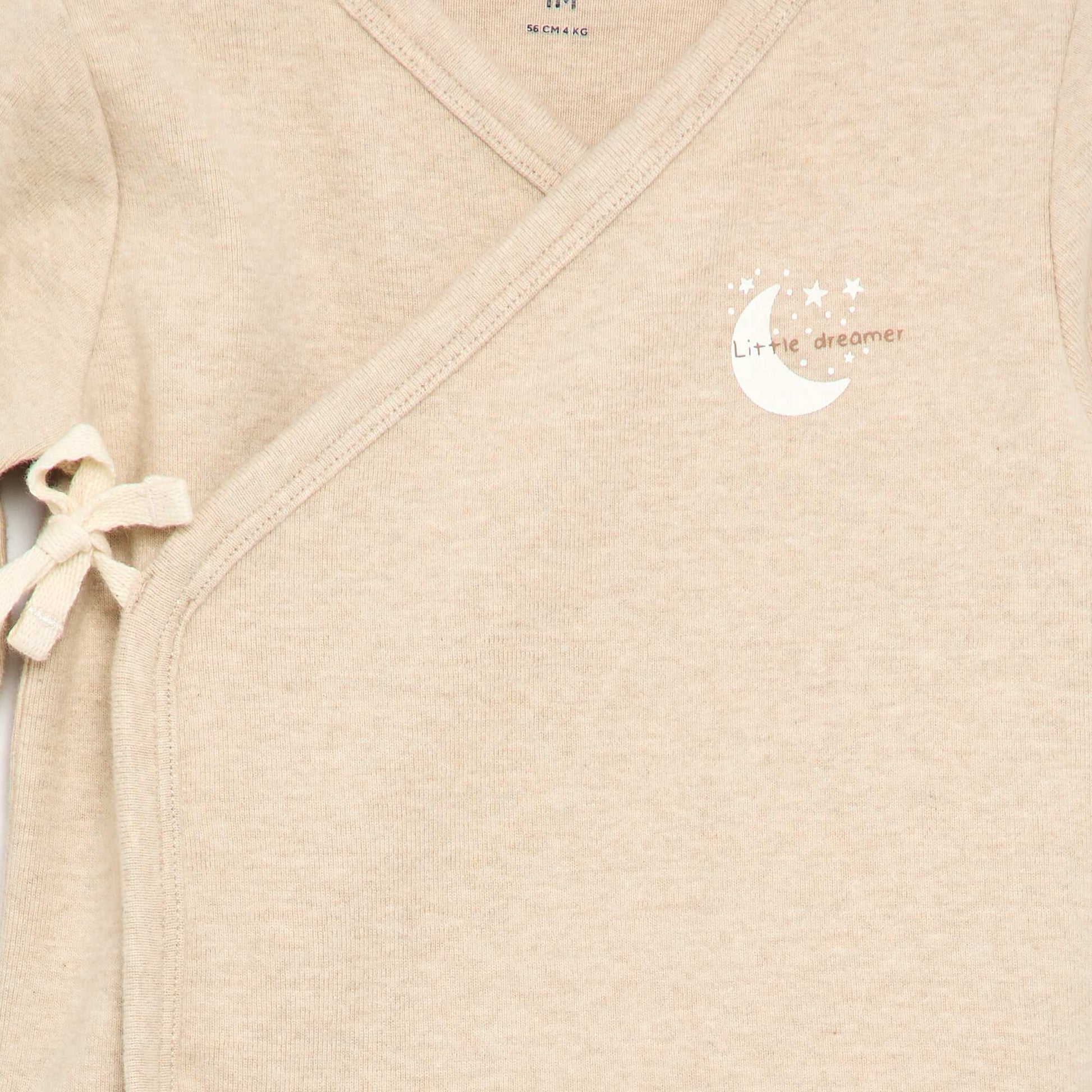 Cotton pajama set - 2 pieces BEIGE