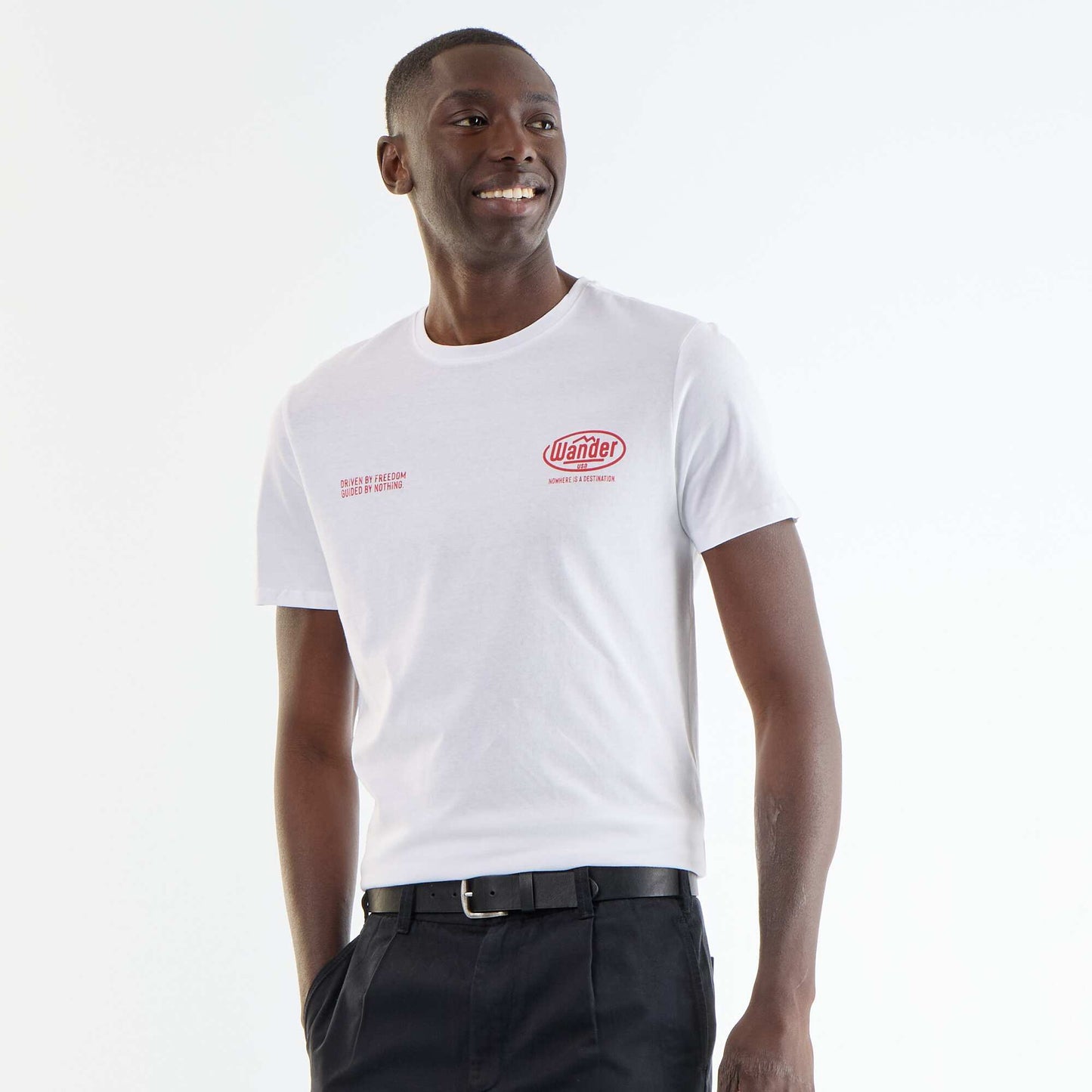Short-sleeved graphic print T-shirt WHITE