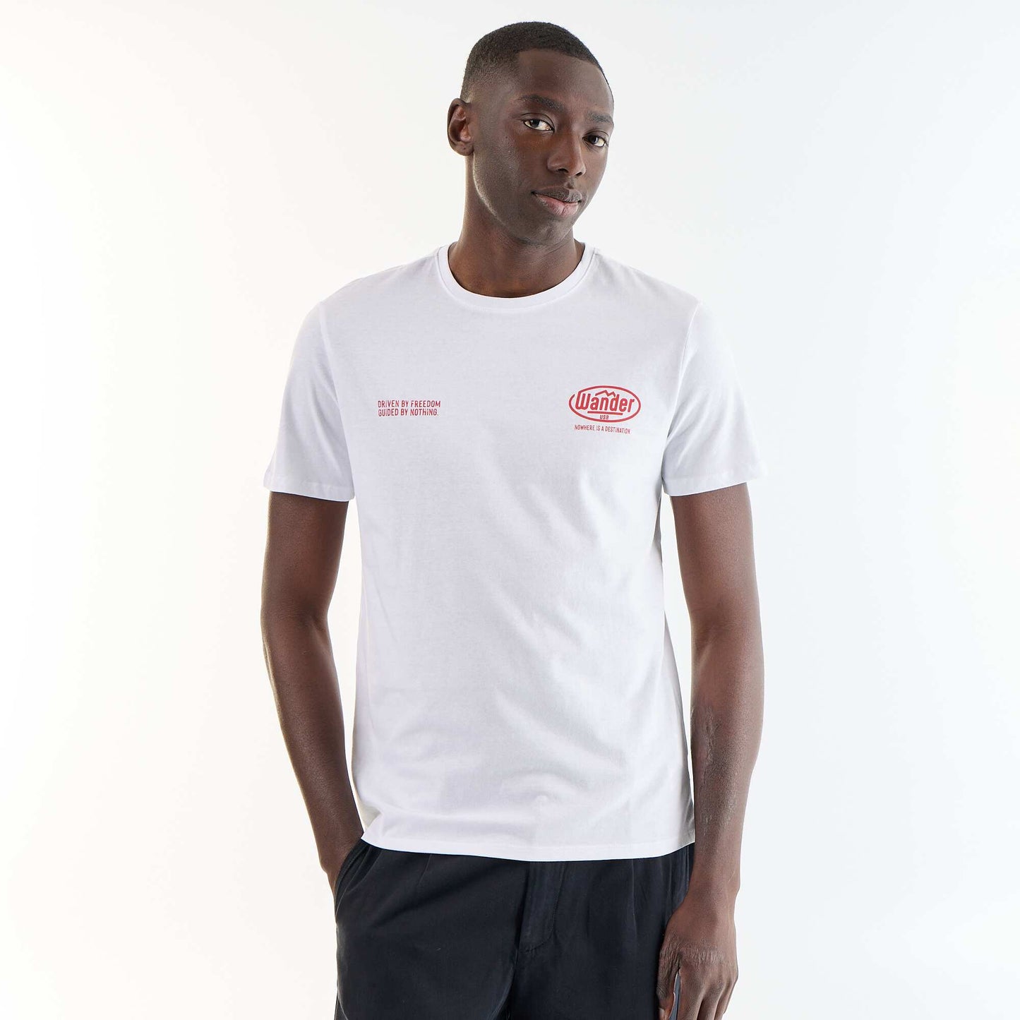 Short-sleeved graphic print T-shirt WHITE