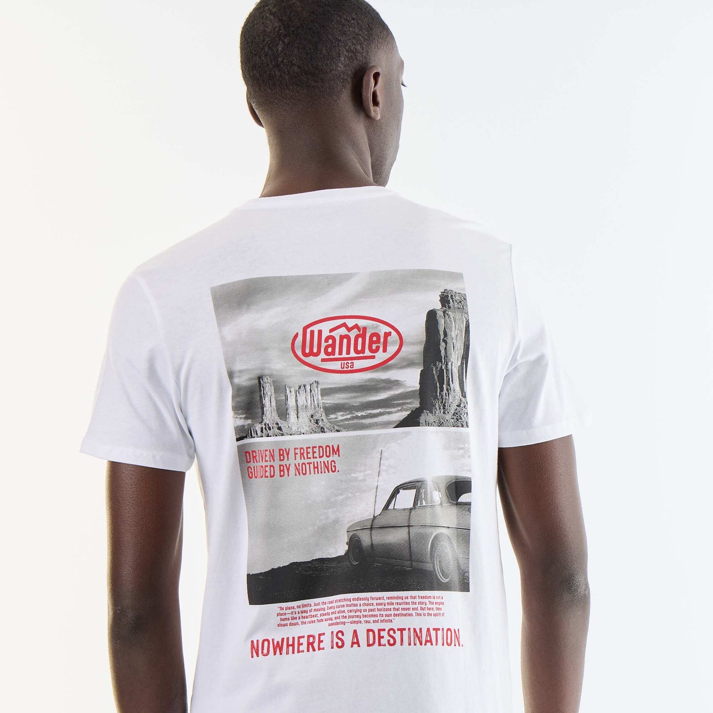 Short-sleeved graphic print T-shirt WHITE