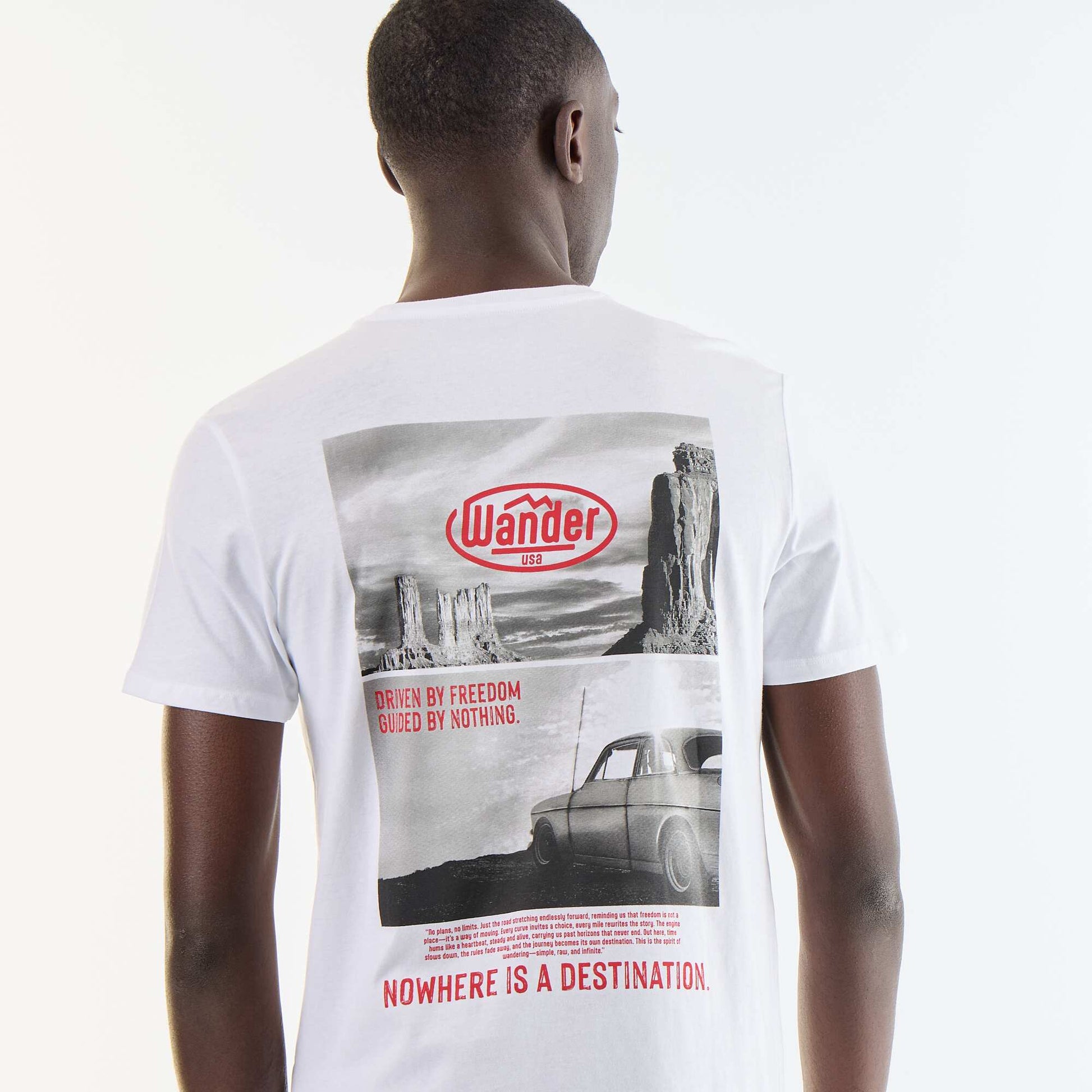 Short-sleeved graphic print T-shirt WHITE