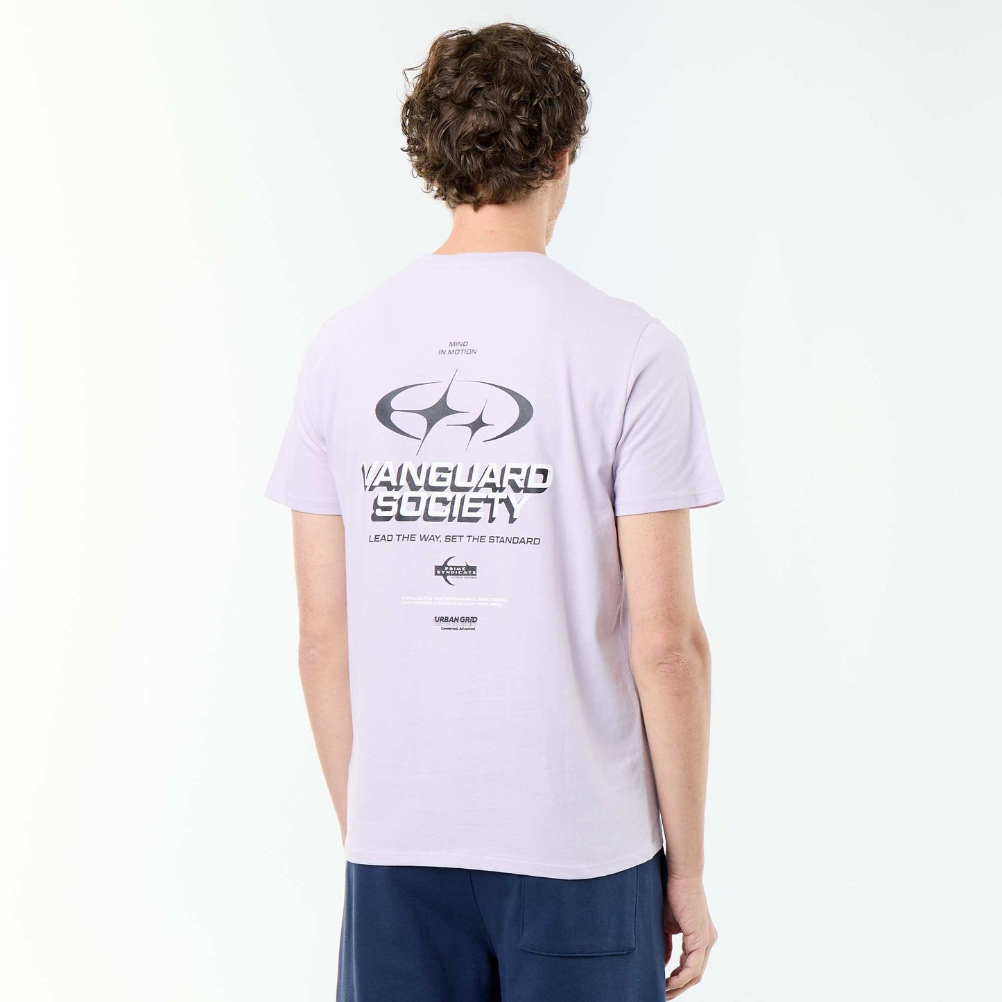 Short-sleeved graphic print T-shirt PURPLE