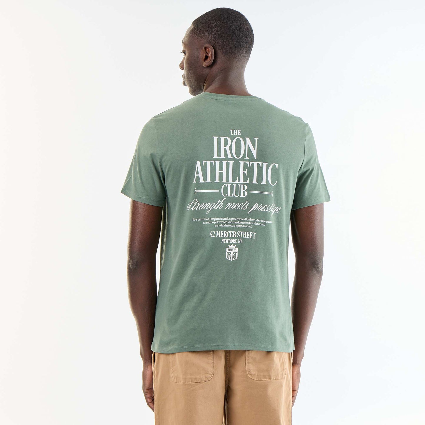 Short-sleeved graphic print T-shirt GREEN