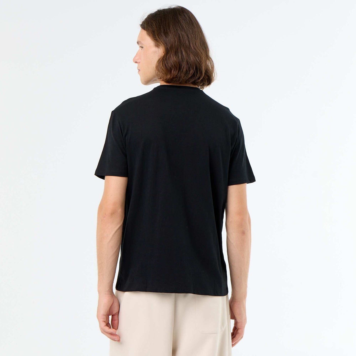 Short-sleeved graphic print T-shirt BLACK