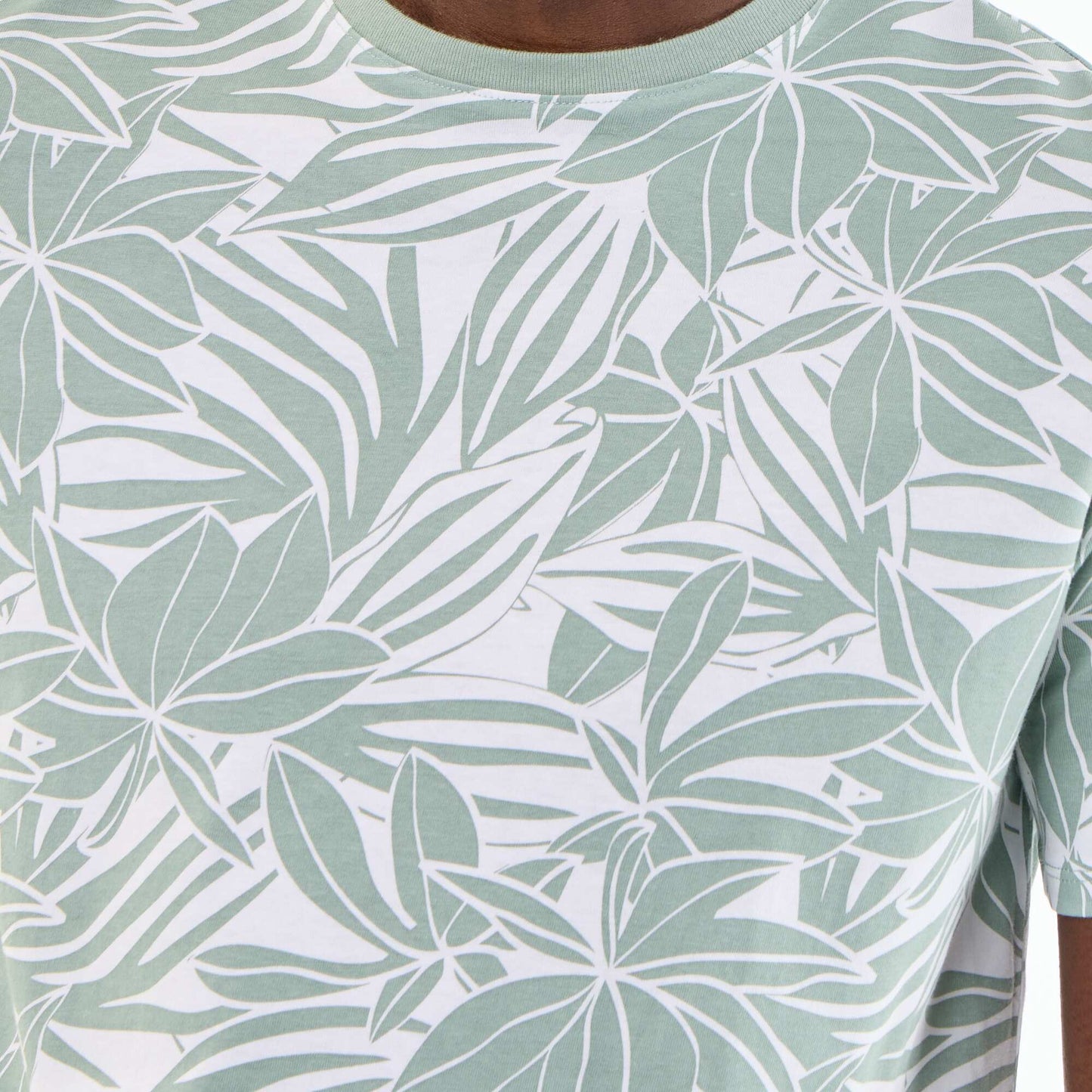 Short-sleeved graphic print T-shirt GREEN