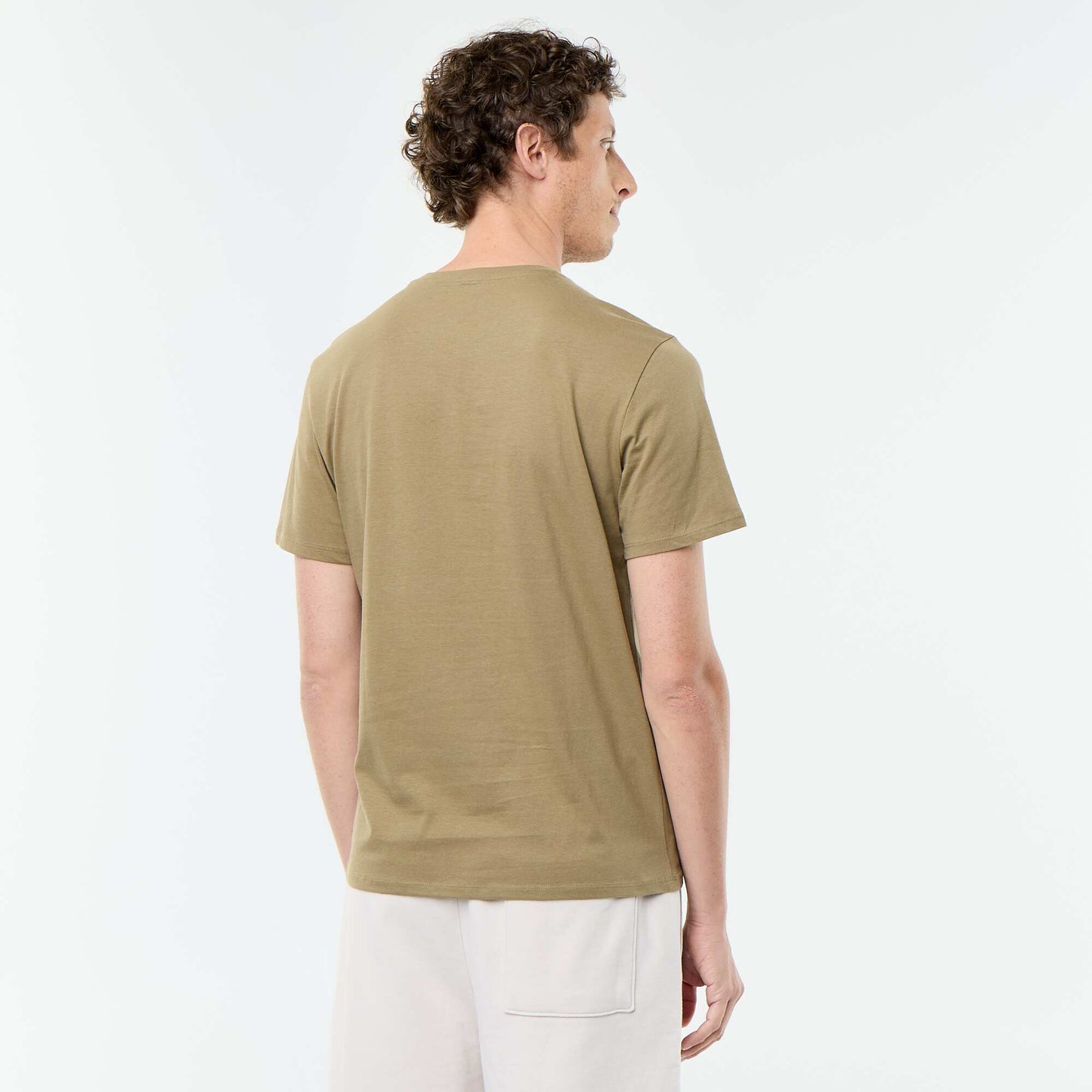 Short-sleeved graphic print T-shirt GREEN