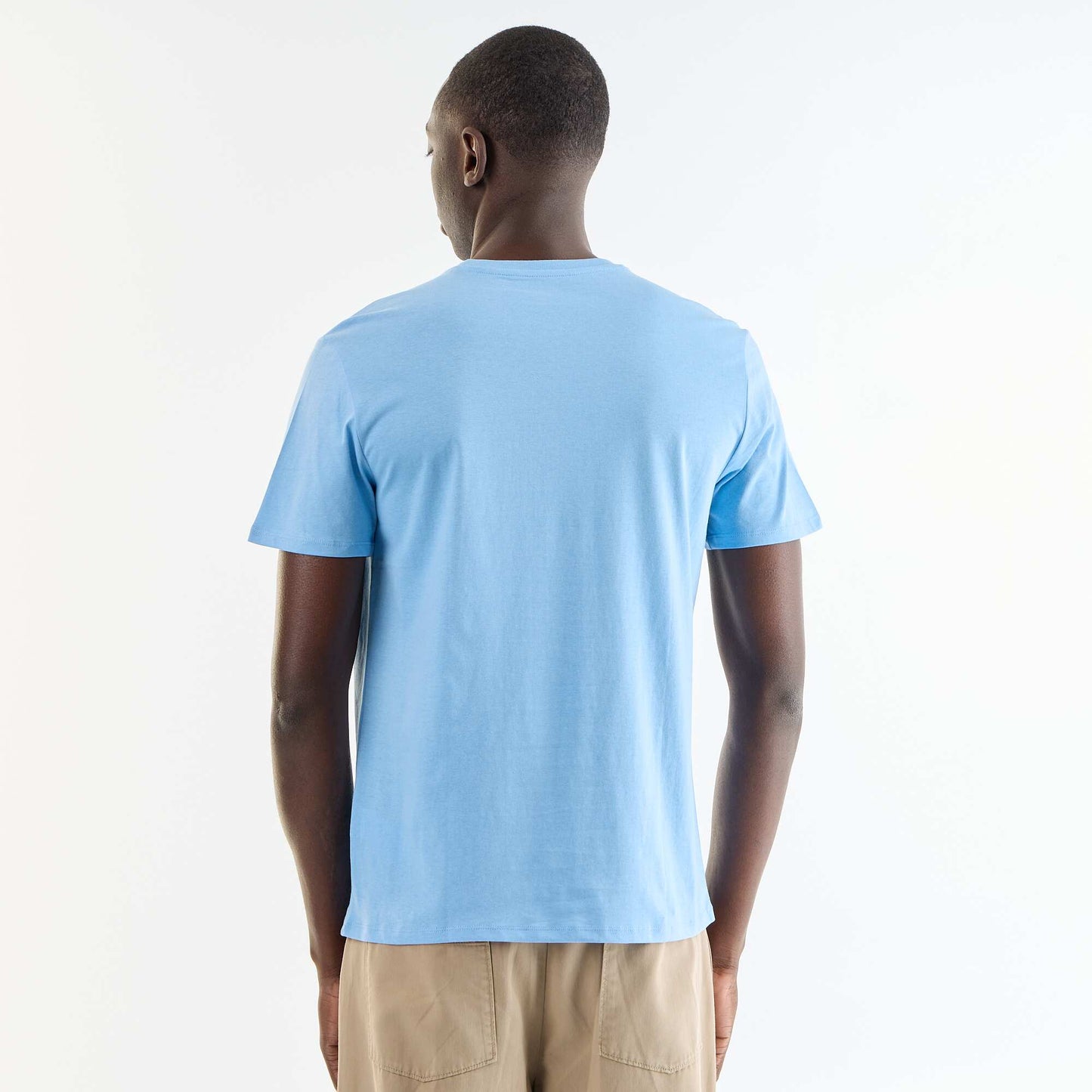 Short-sleeved graphic print T-shirt BLUE