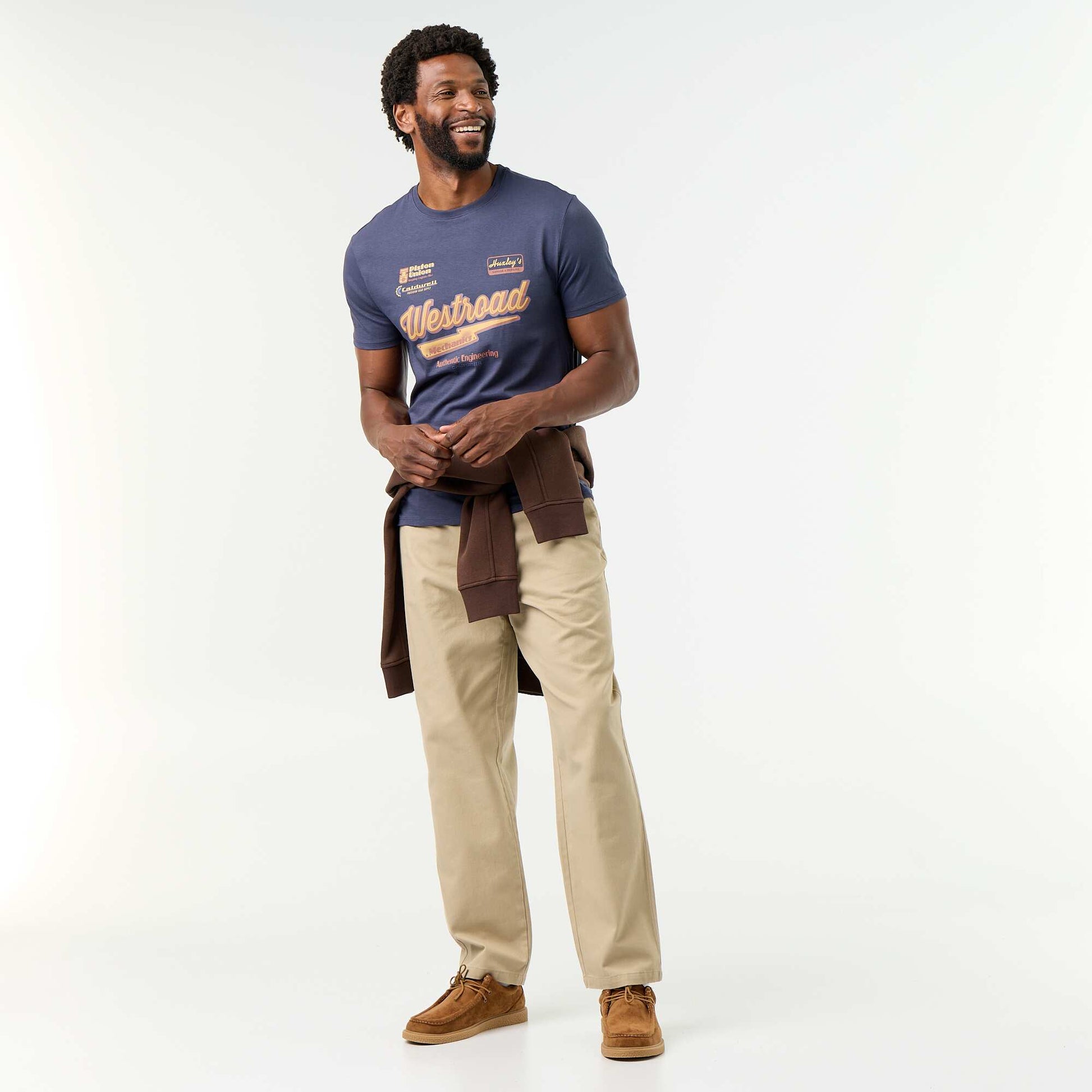Short-sleeved graphic T-shirt BLUE