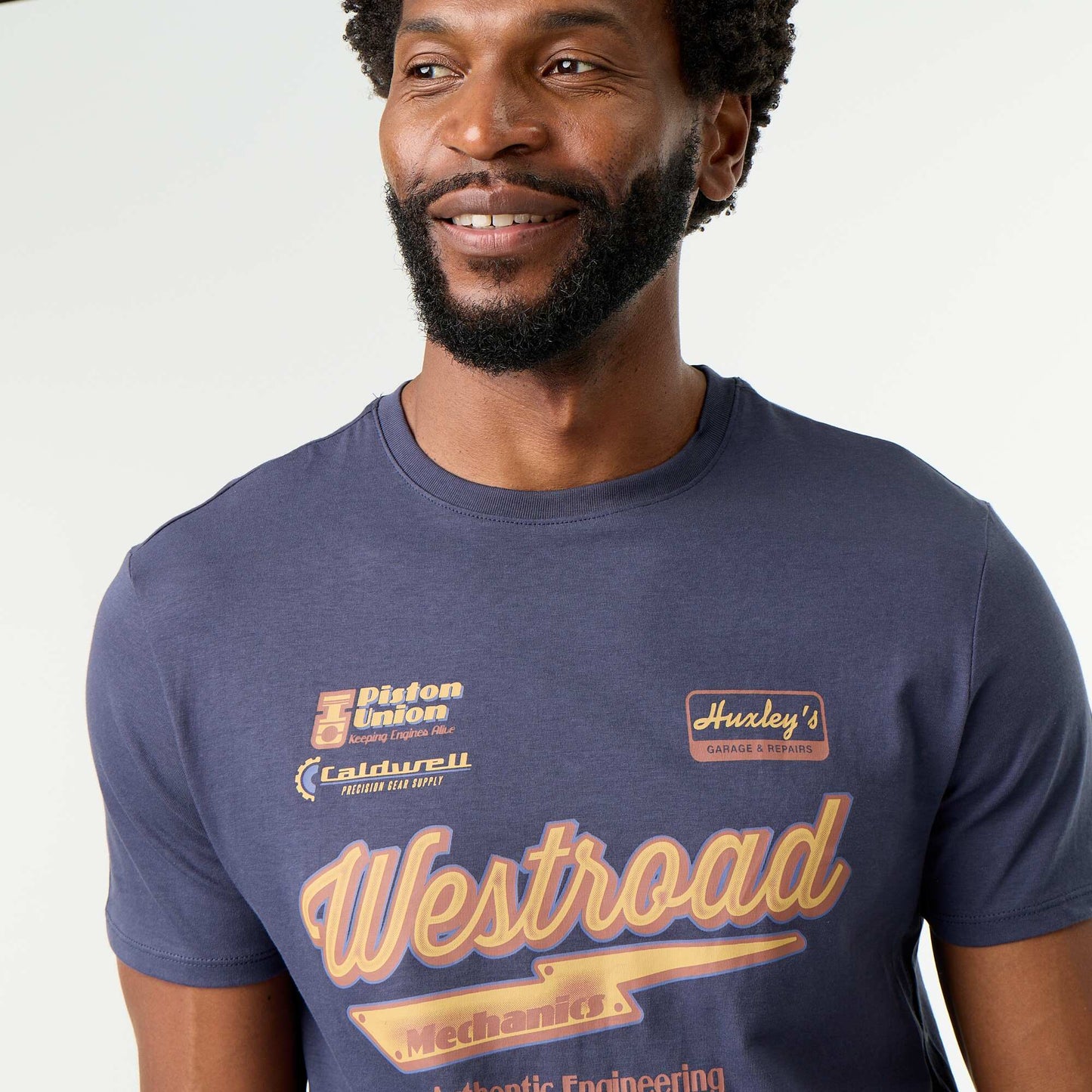 Short-sleeved graphic T-shirt BLUE