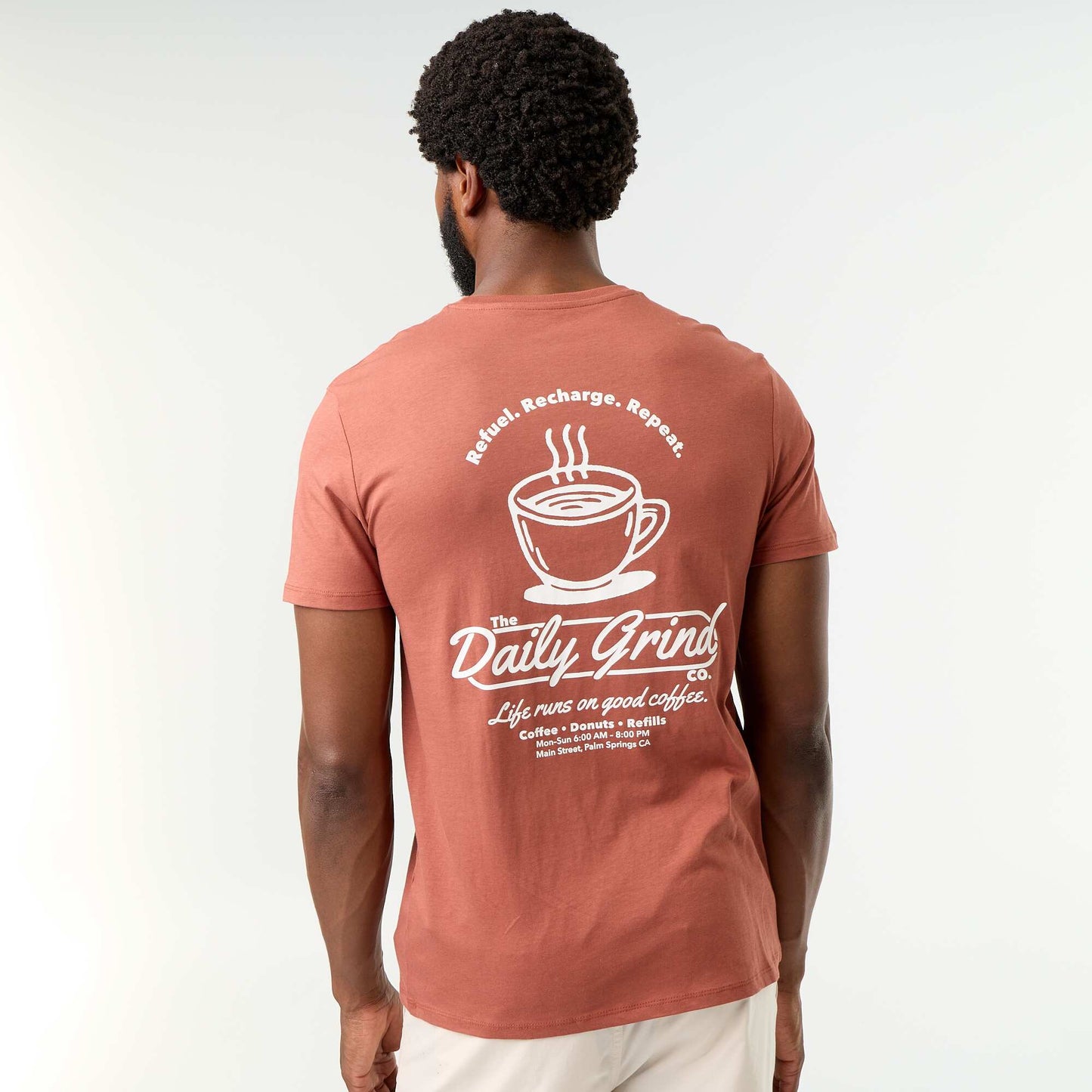 Short-sleeved graphic T-shirt BROWN