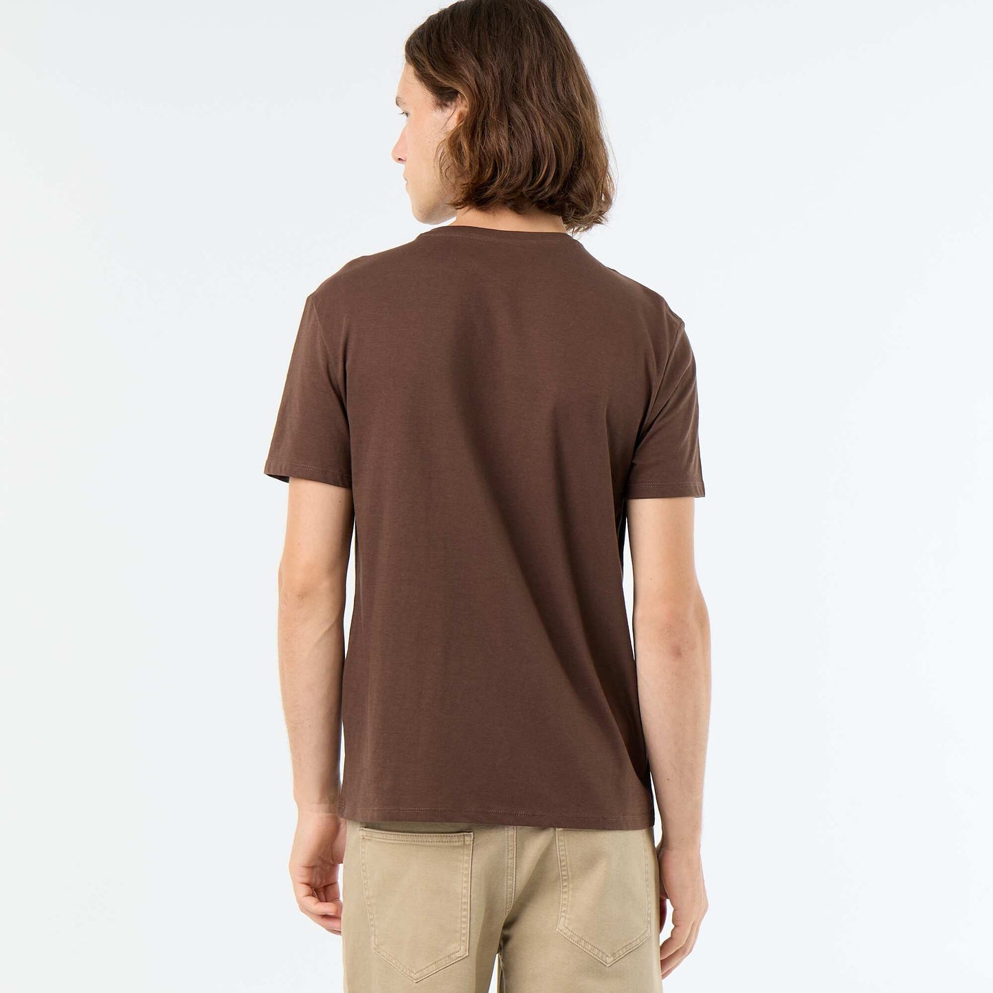 Short-sleeved graphic T-shirt BROWN