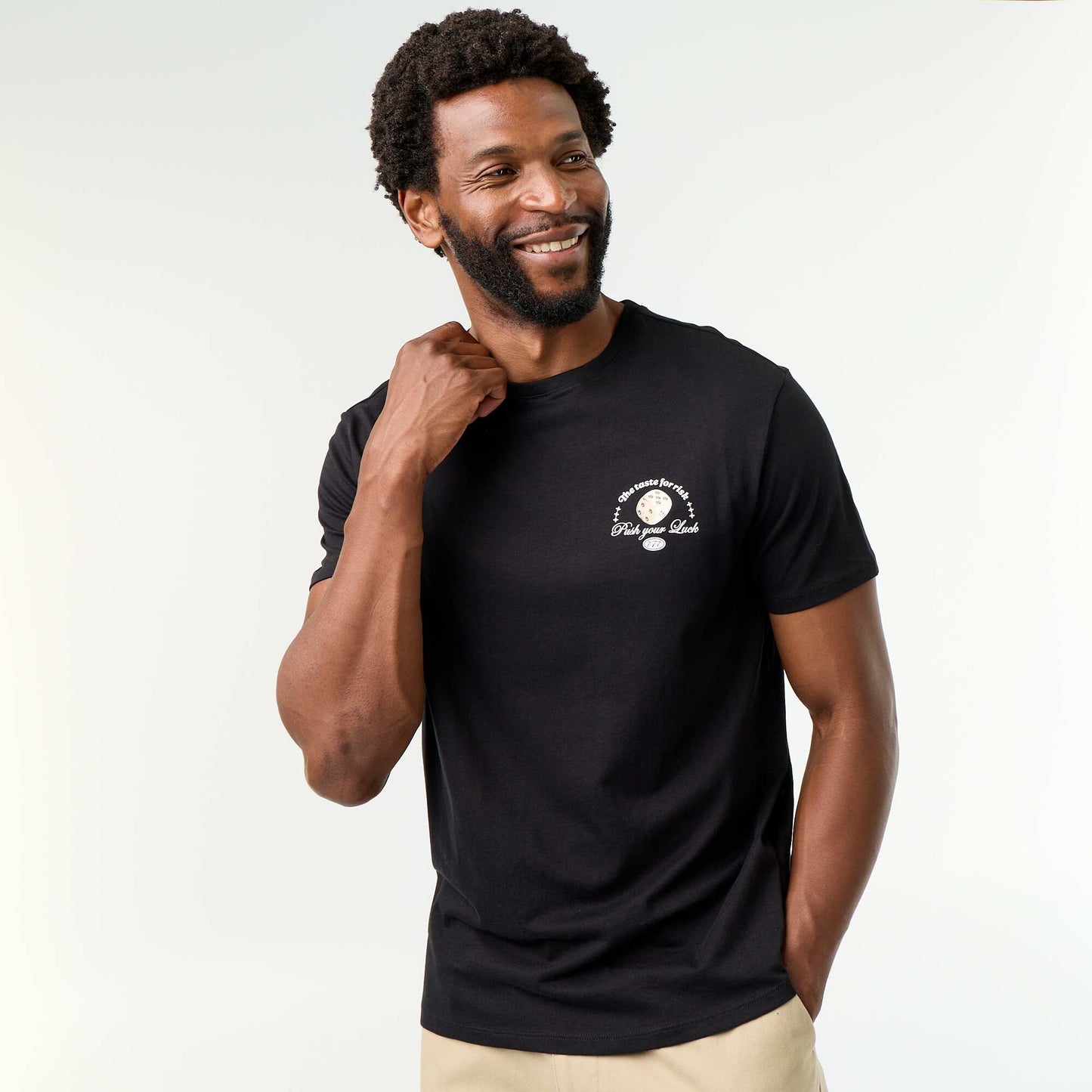 Short-sleeved graphic T-shirt BLACK