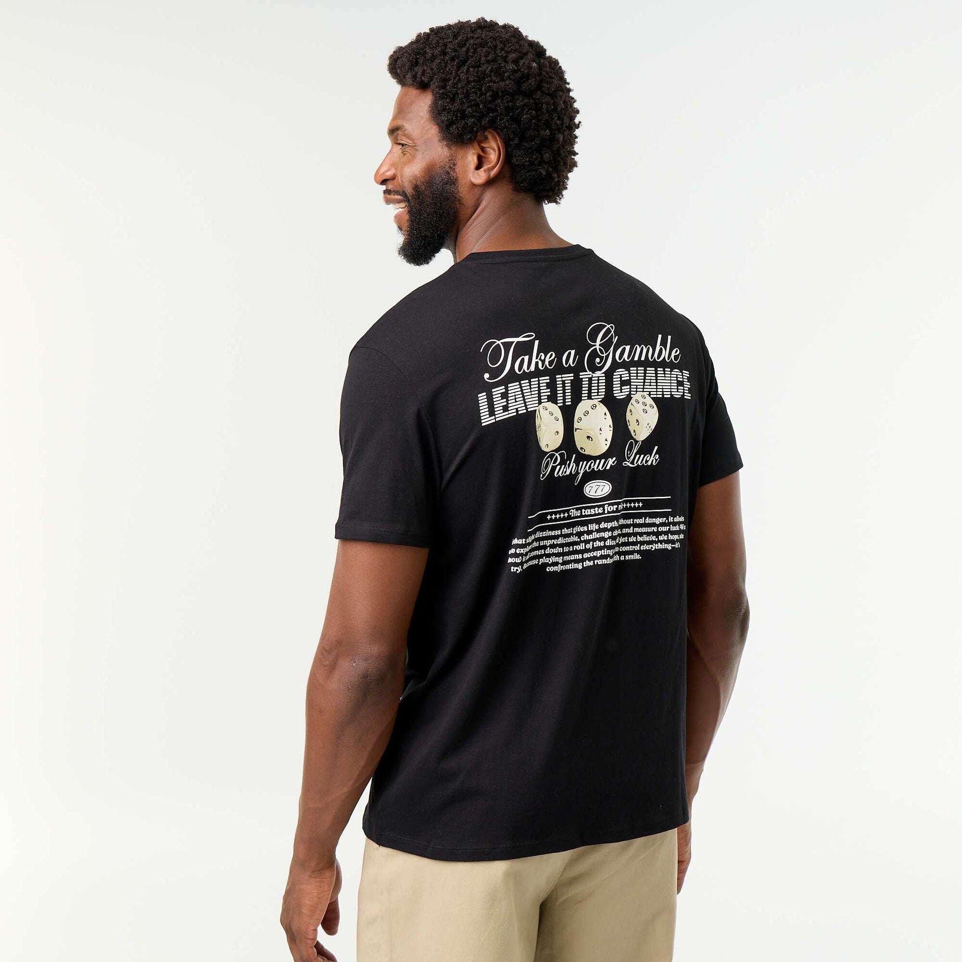 Short-sleeved graphic T-shirt BLACK