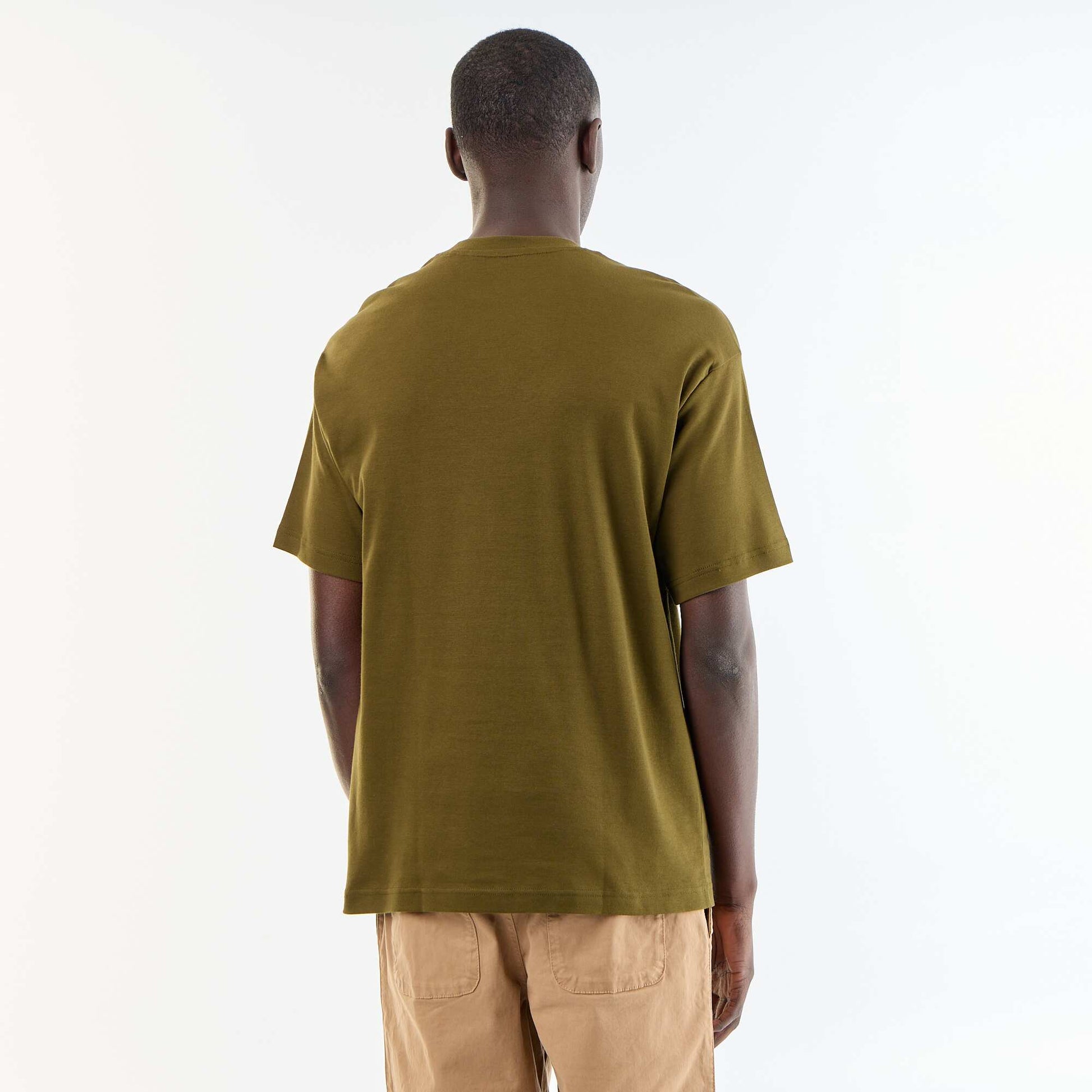 Men's Plain Short-Sleeved Crew Neck T-Shirt GREEN