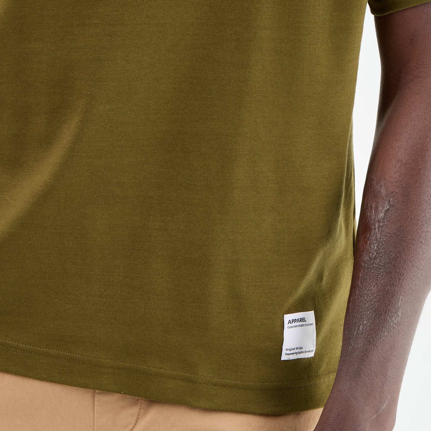 Men's Plain Short-Sleeved Crew Neck T-Shirt GREEN