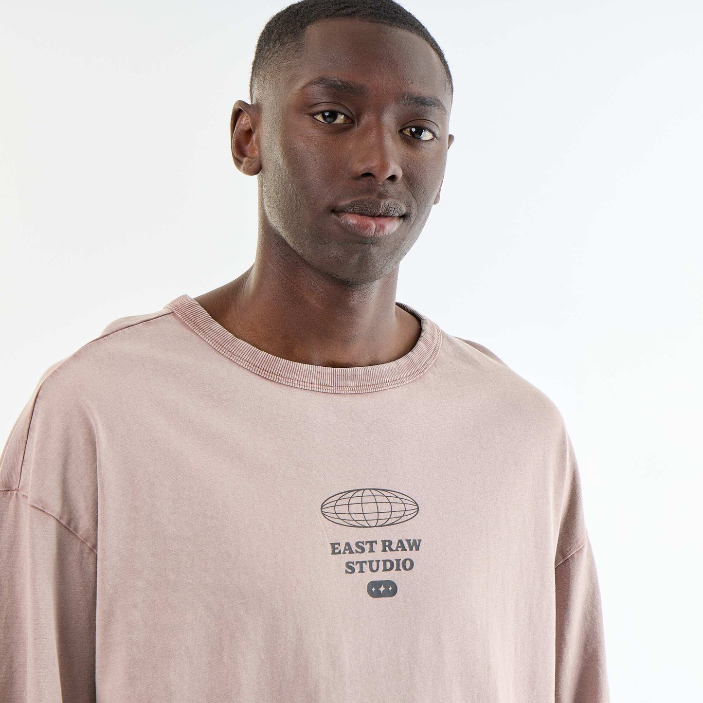 Vintage Style Short-Sleeved Printed T-shirt PINK