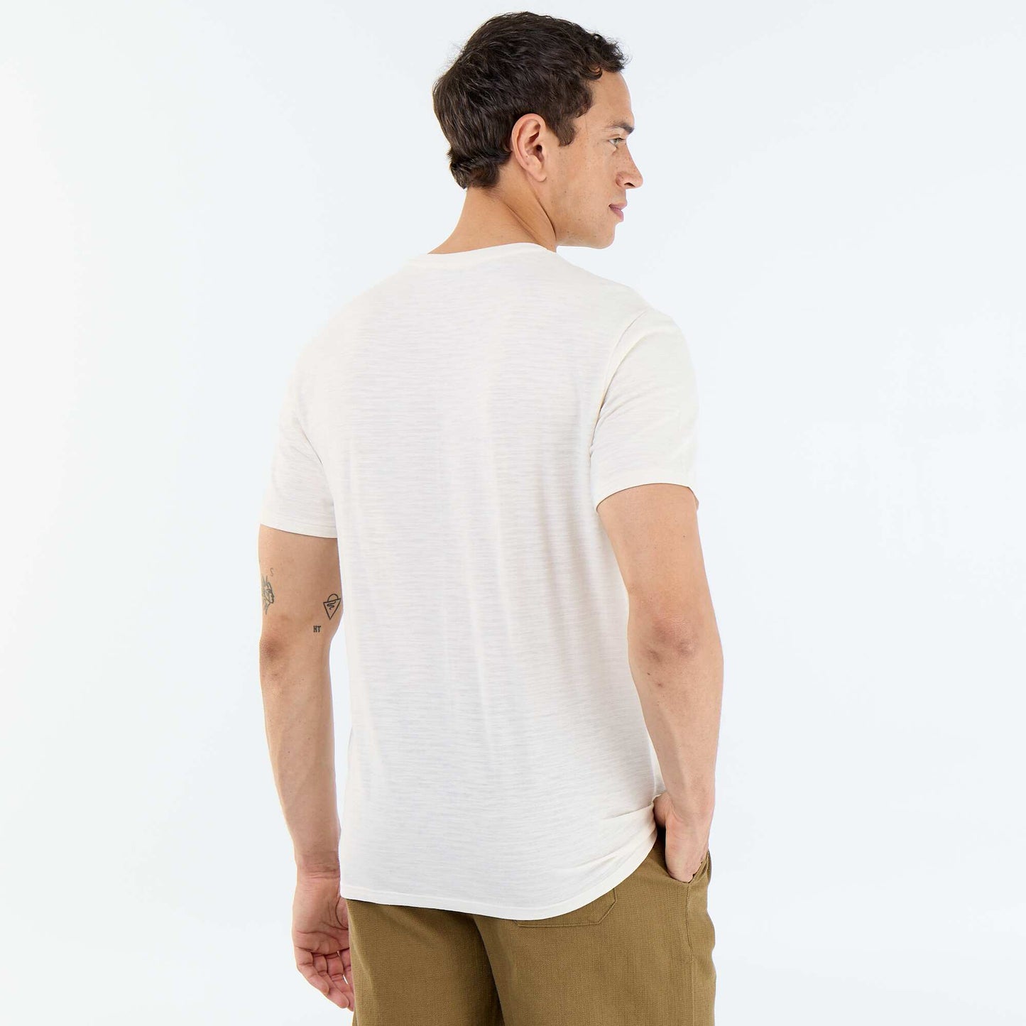 Plain Short-Sleeved T-Shirt WHITE
