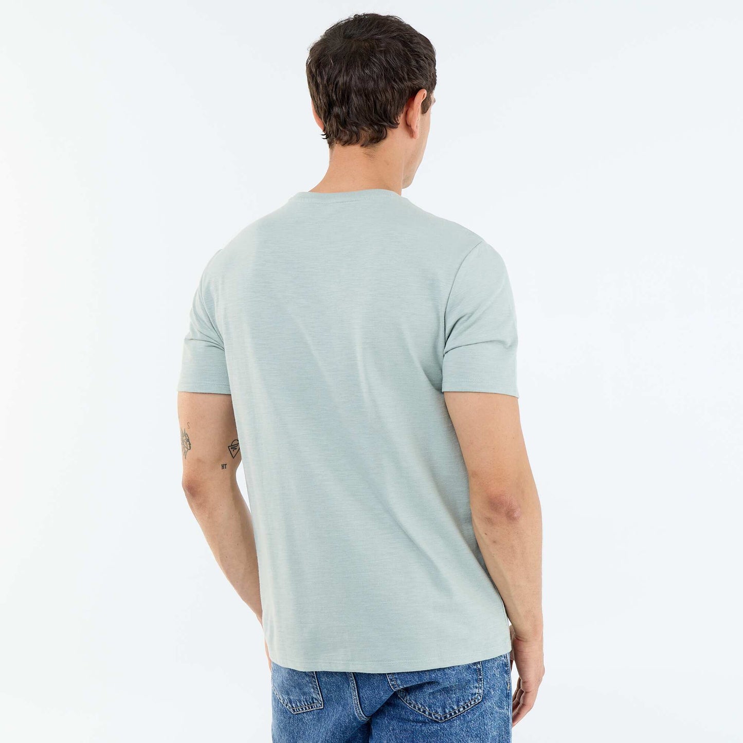 Plain Short-Sleeved T-Shirt GREEN