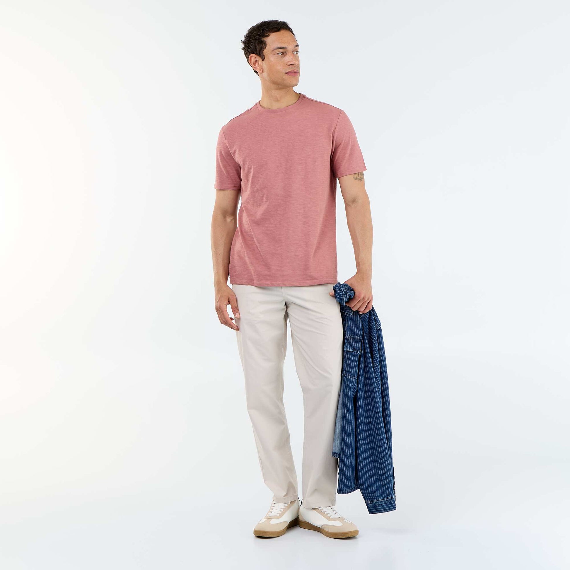 Plain Short-Sleeved T-Shirt PINK