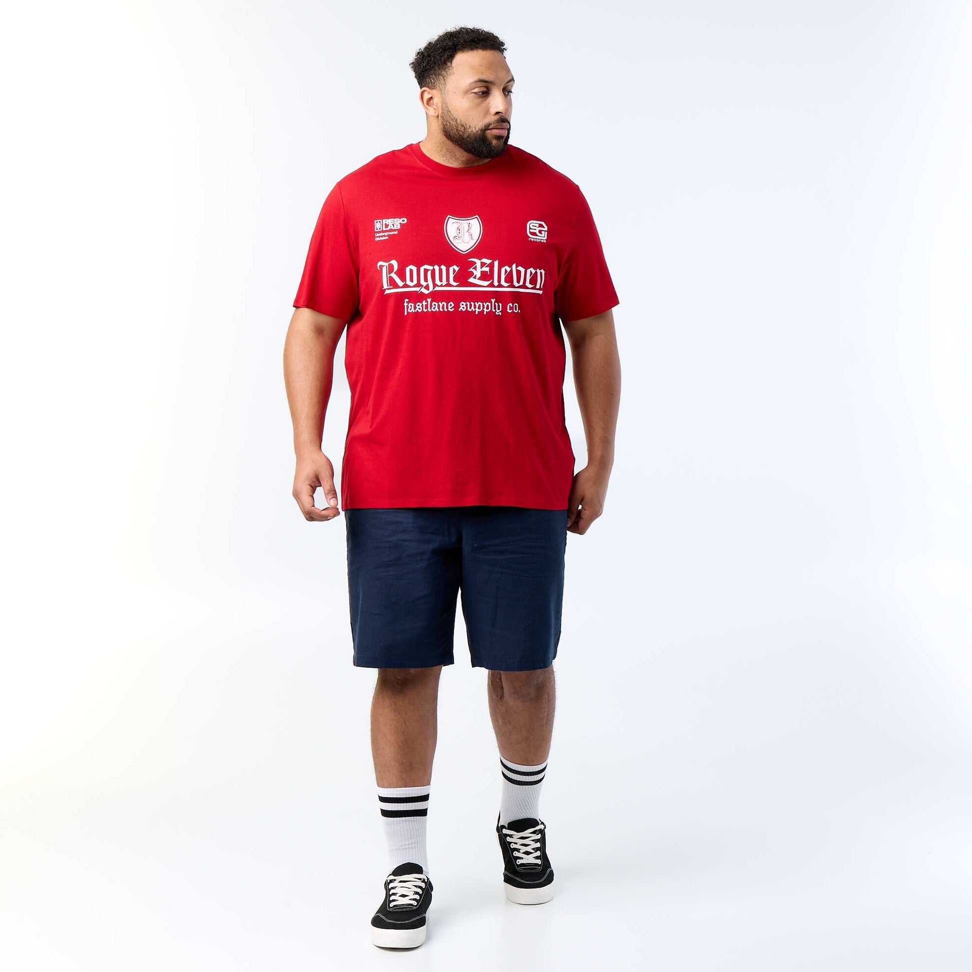 Short-sleeved printed T-shirt RED