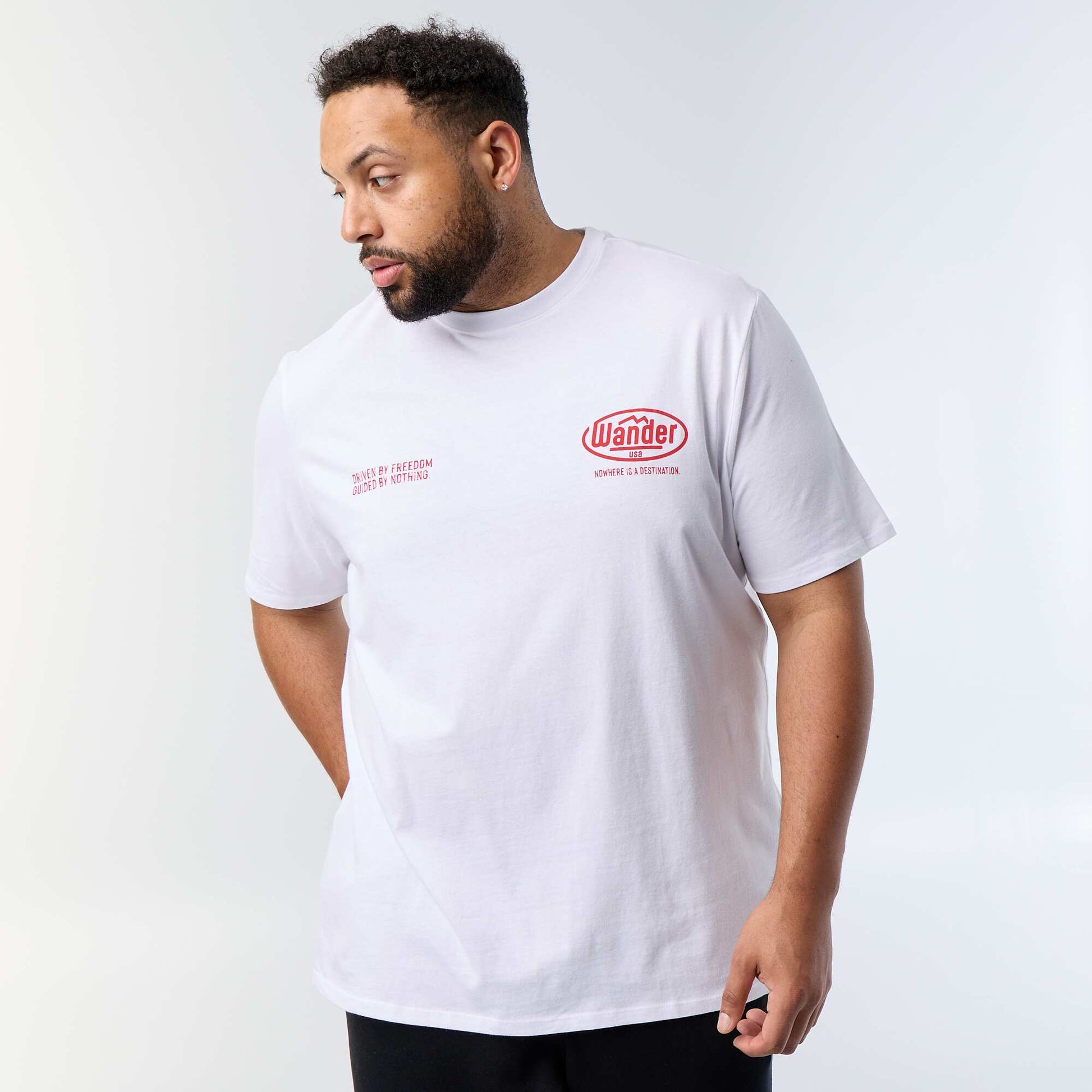 Short-sleeved printed T-shirt WHITE