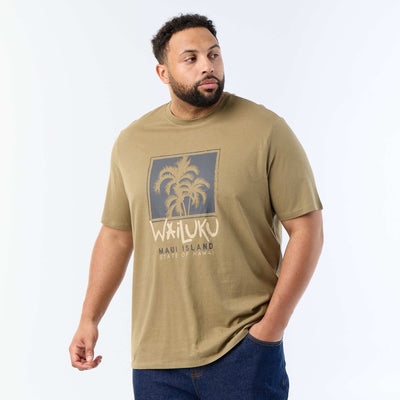 Short-sleeved printed T-shirt GREEN