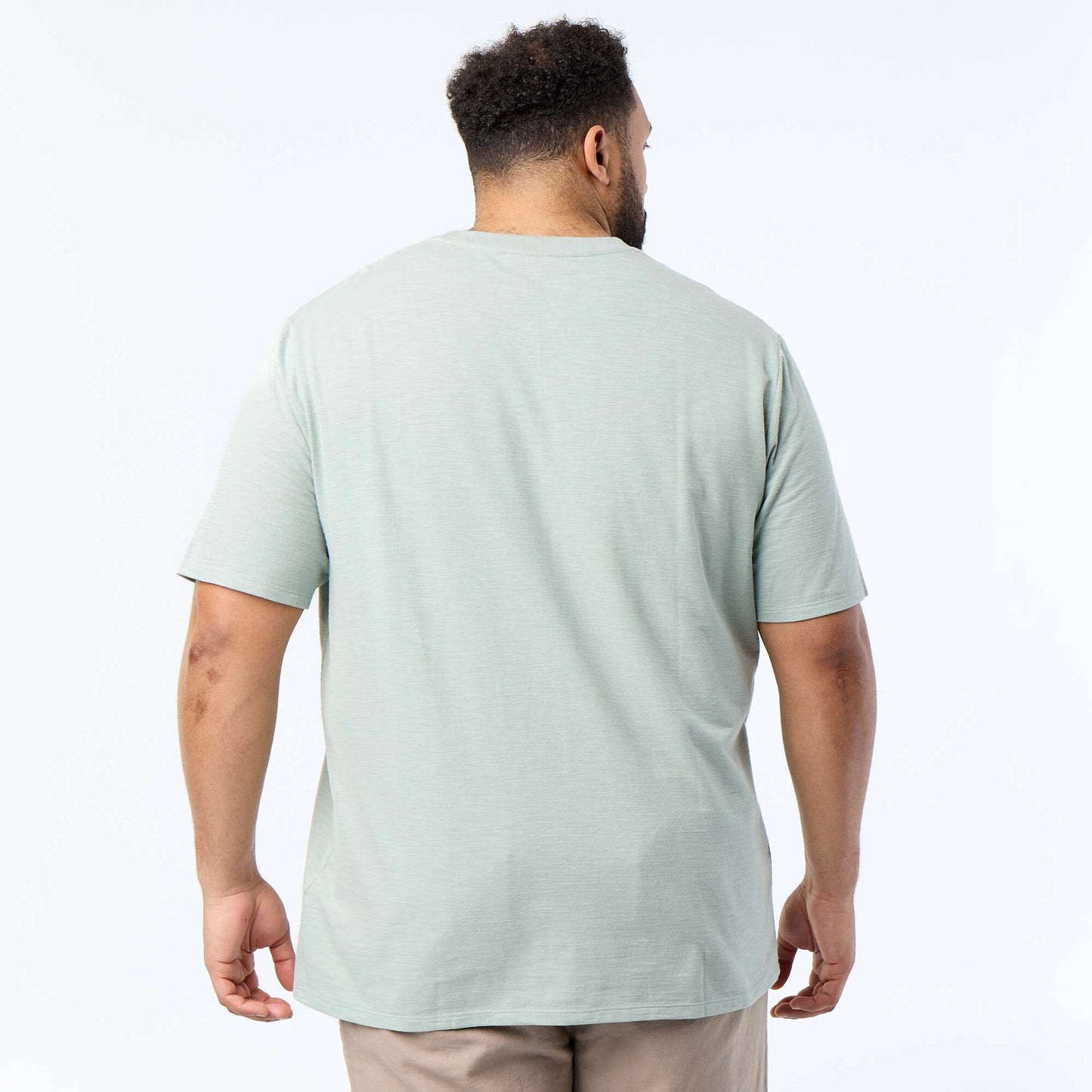 Textured Jersey Knit Short-Sleeved T-shirt GREEN