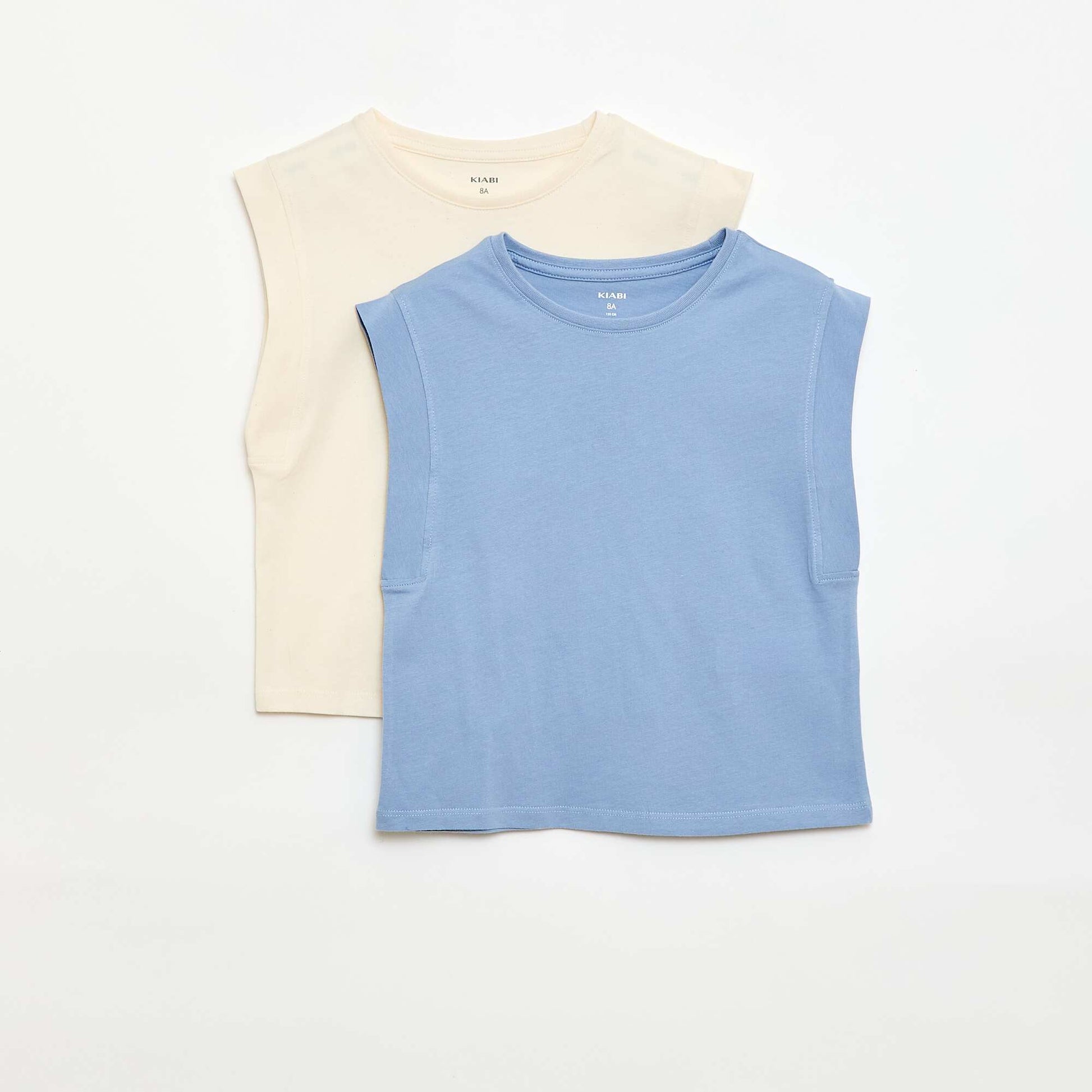 2-Pack of Plain Tank Tops BLUE