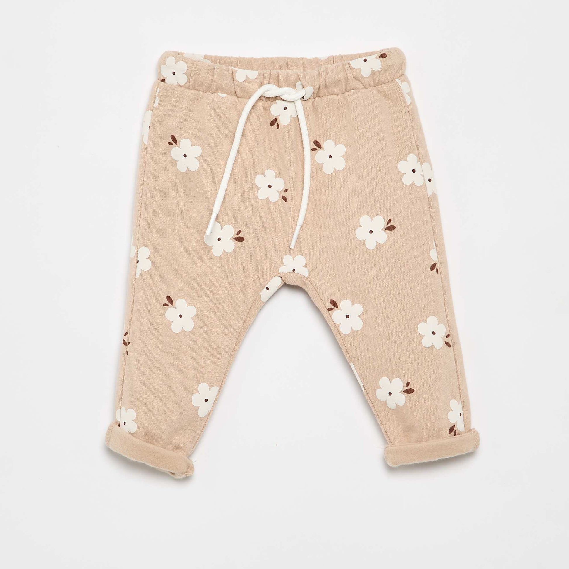Patterned jogging pants BEIGE