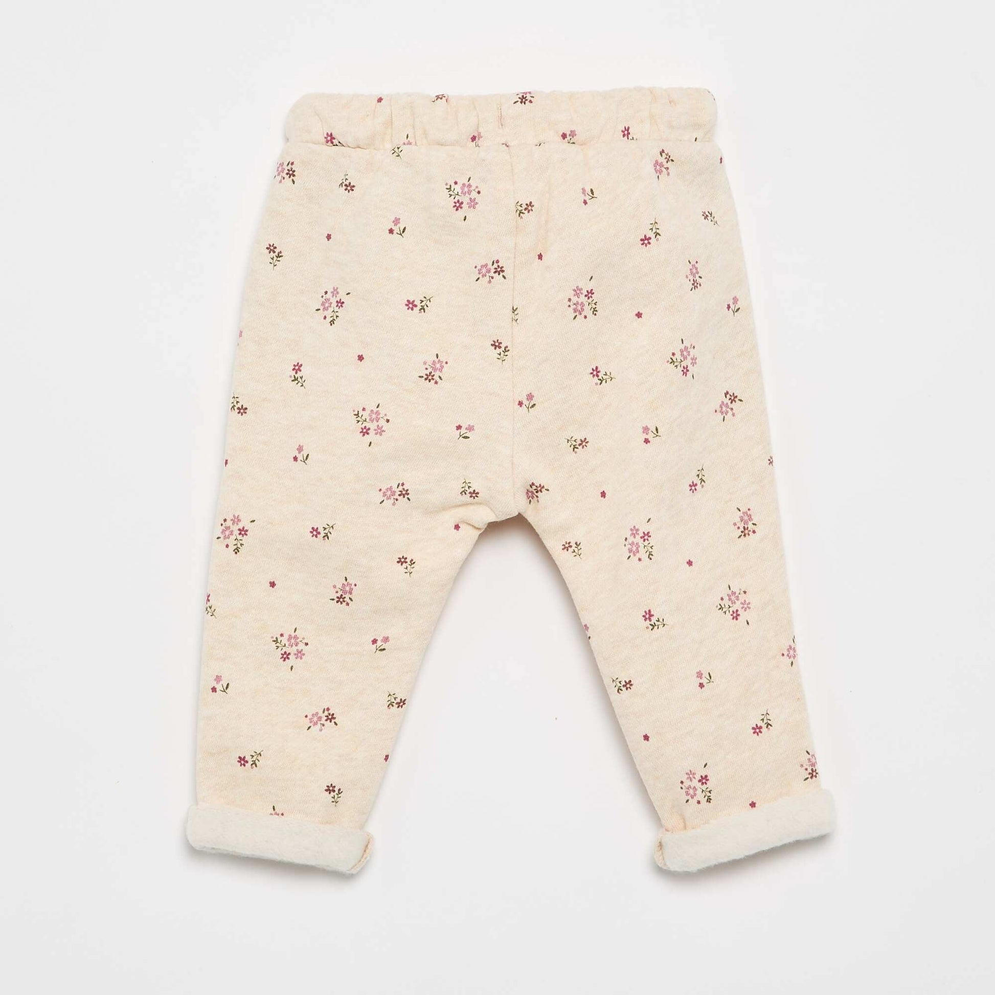 Patterned jogging pants BEIGE