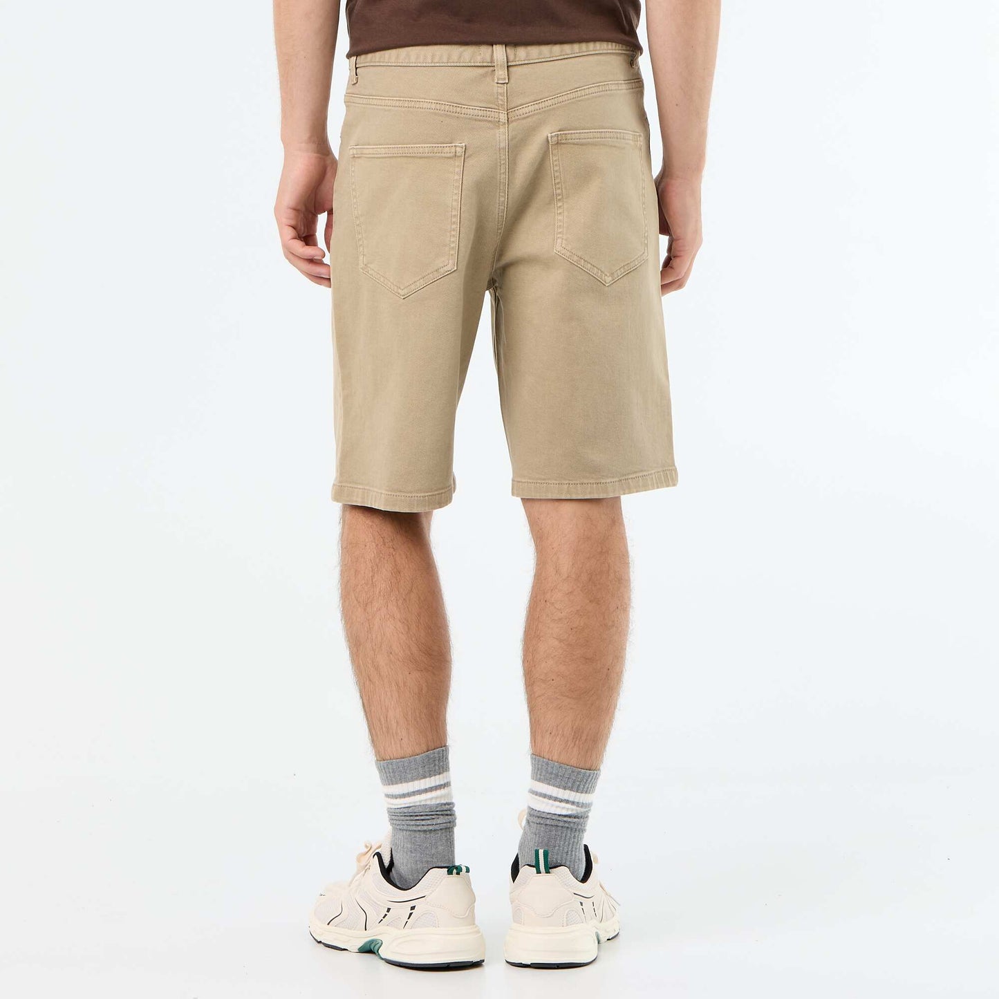 5-pocket denim shorts BEIGE