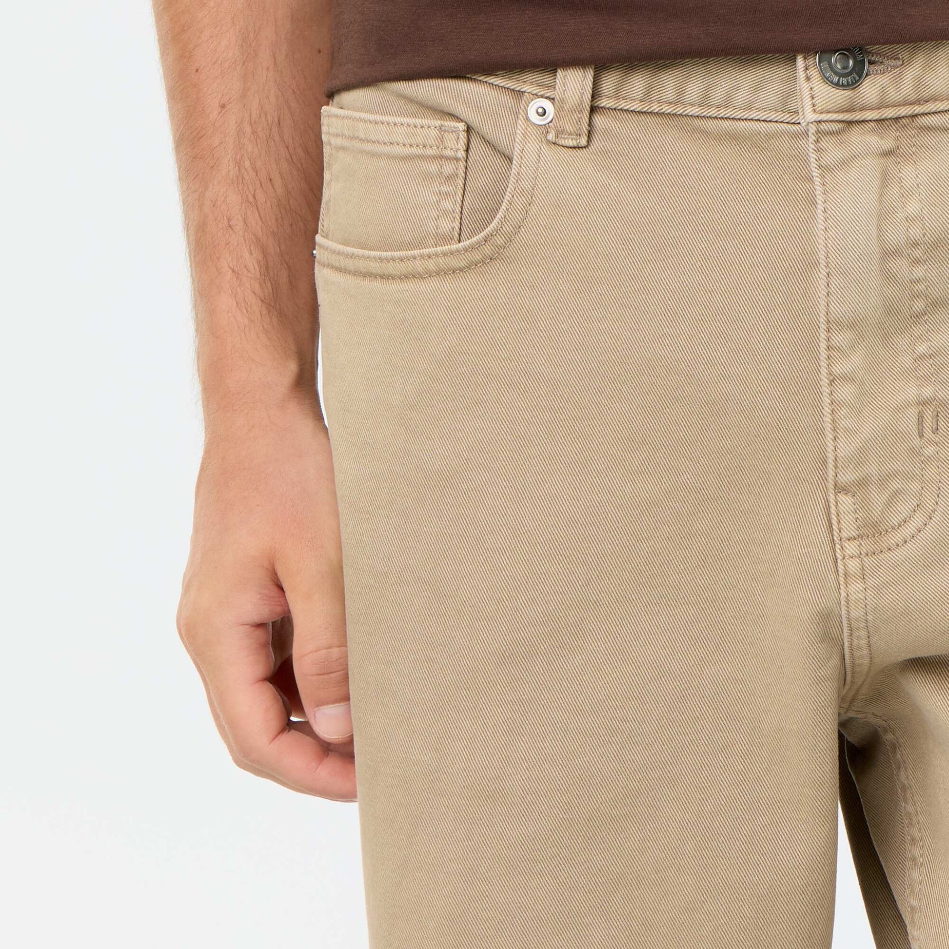5-pocket denim shorts BEIGE