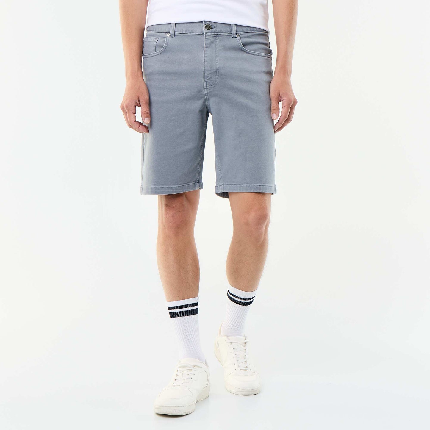 5-pocket denim shorts GREY