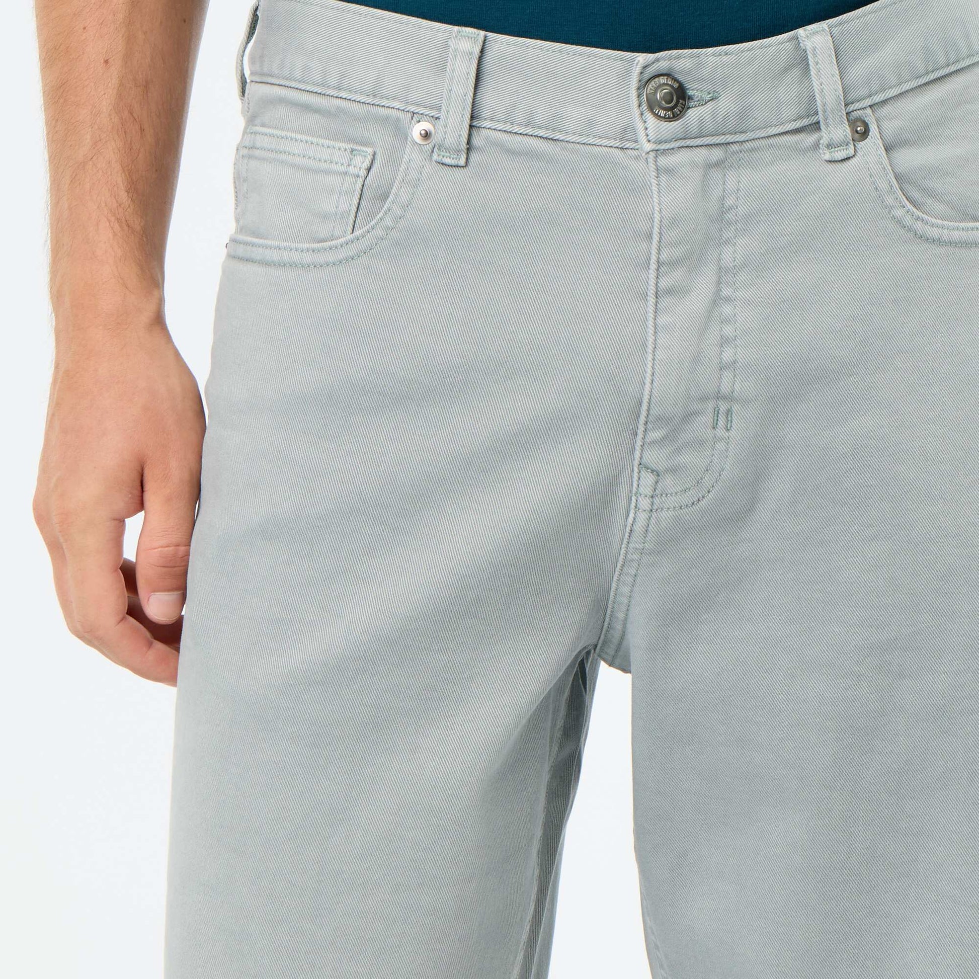 5-pocket denim shorts GREEN