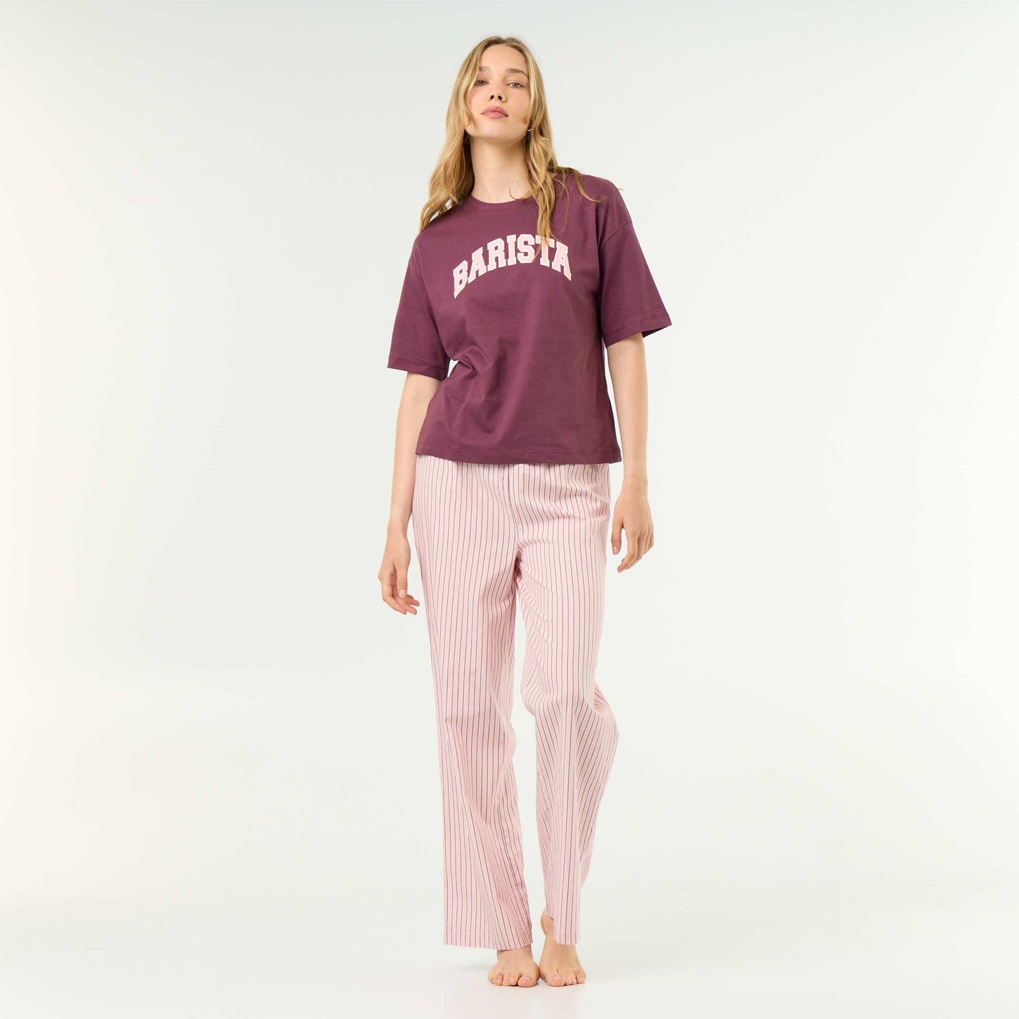 Cotton Pyjama Set - T-shirt & Pants BLUE