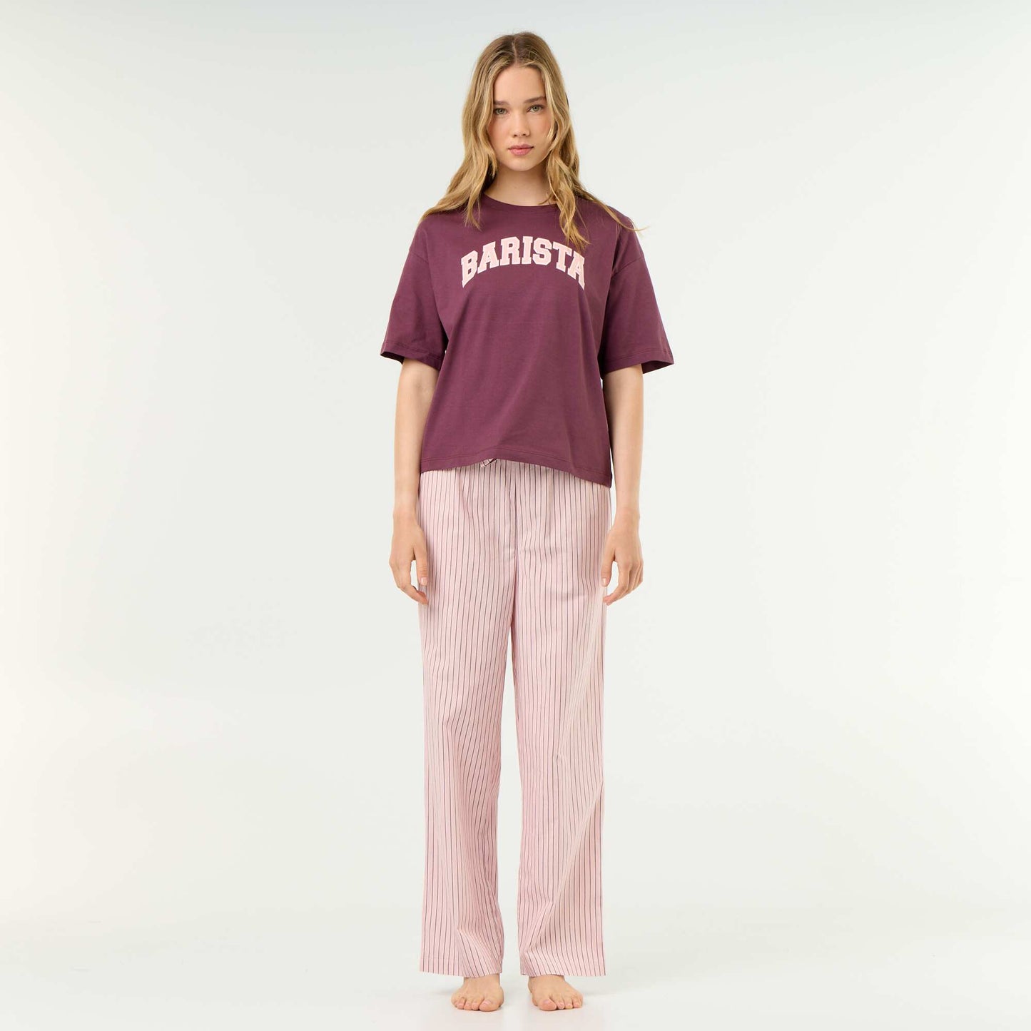 Cotton Pyjama Set - T-shirt & Pants BLUE