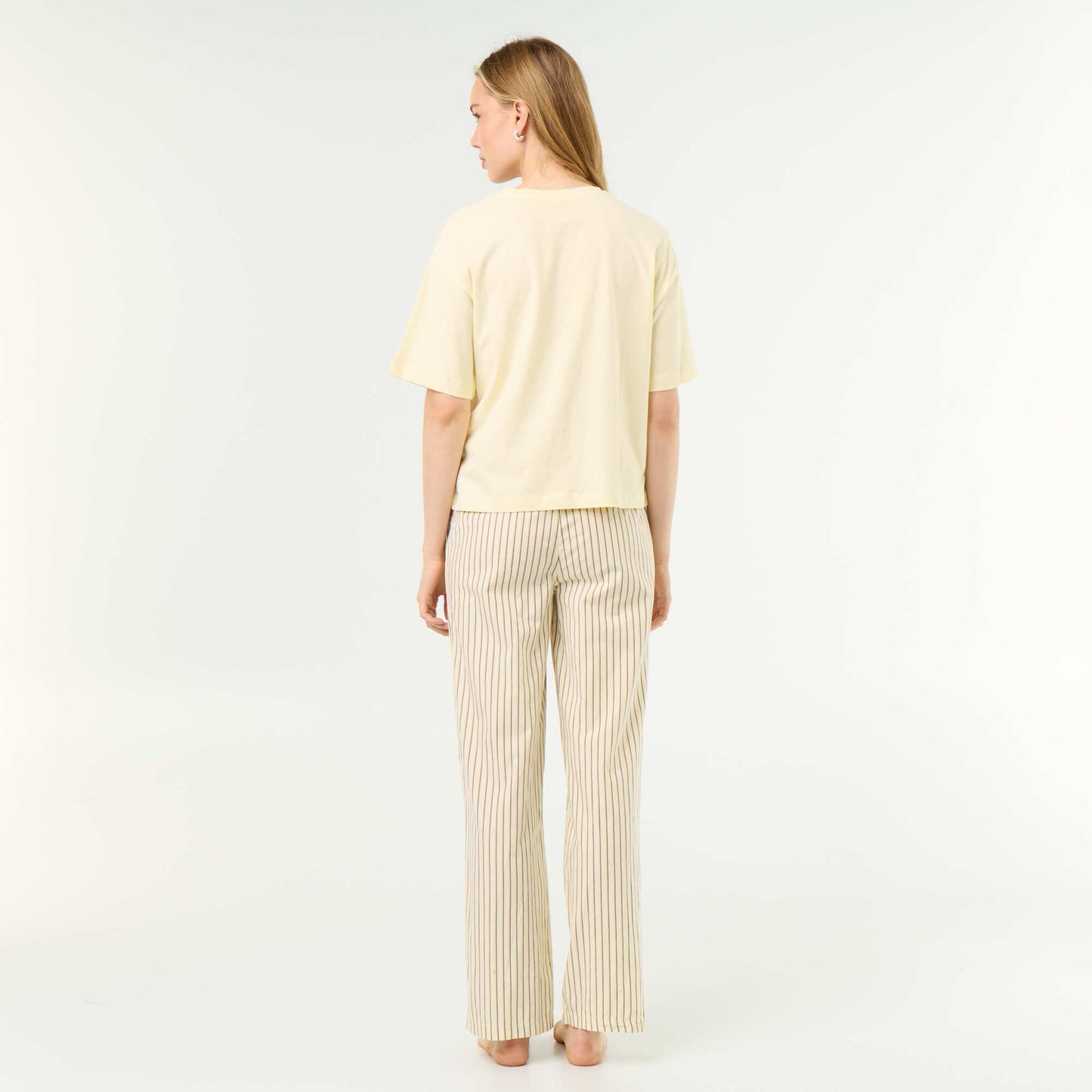 Cotton Pyjama Set - T-shirt & Pants YELLOW