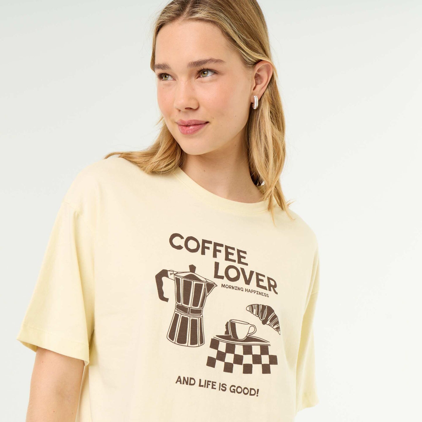 Cotton Pyjama Set - T-shirt & Pants YELLOW
