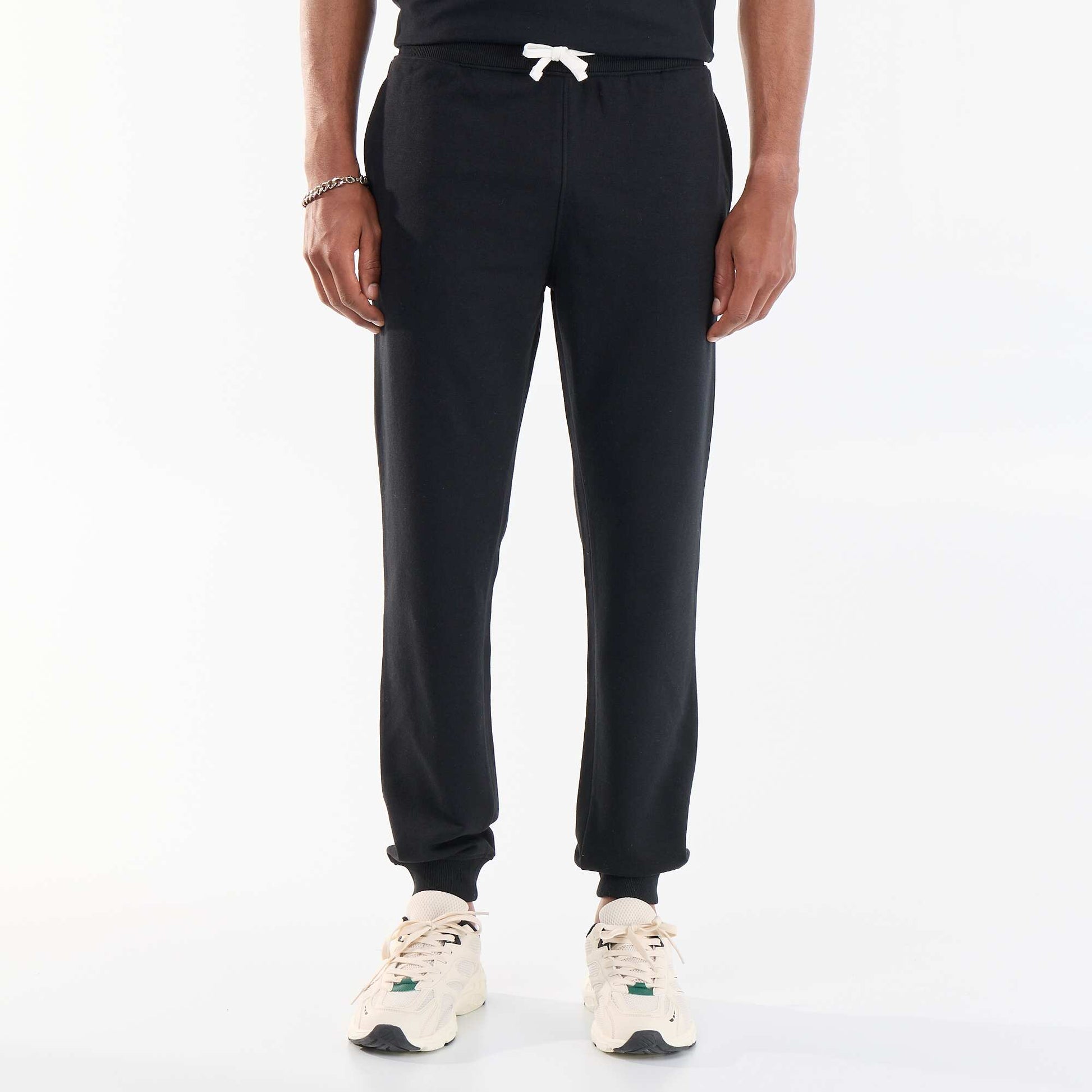 French Terry Jogging Pants BLACK