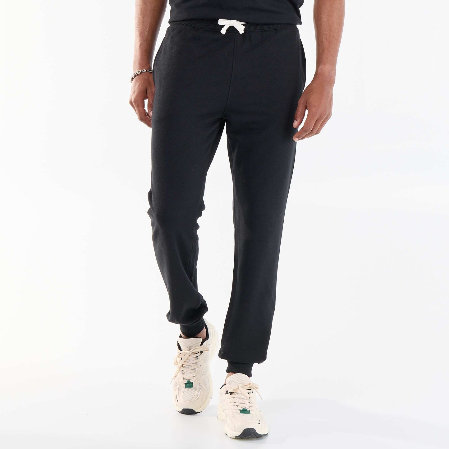 French Terry Jogging Pants BLACK