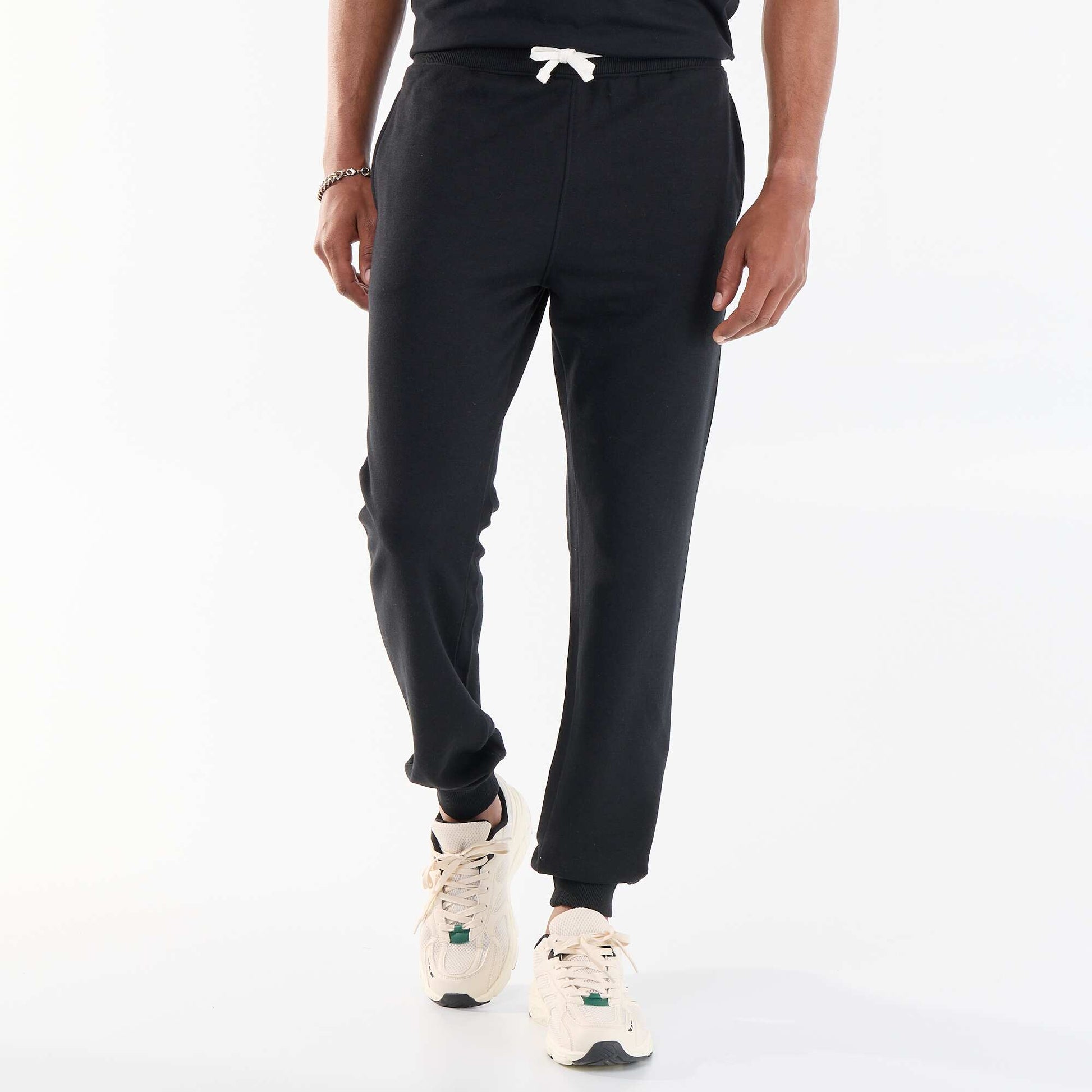 French Terry Jogging Pants BLACK