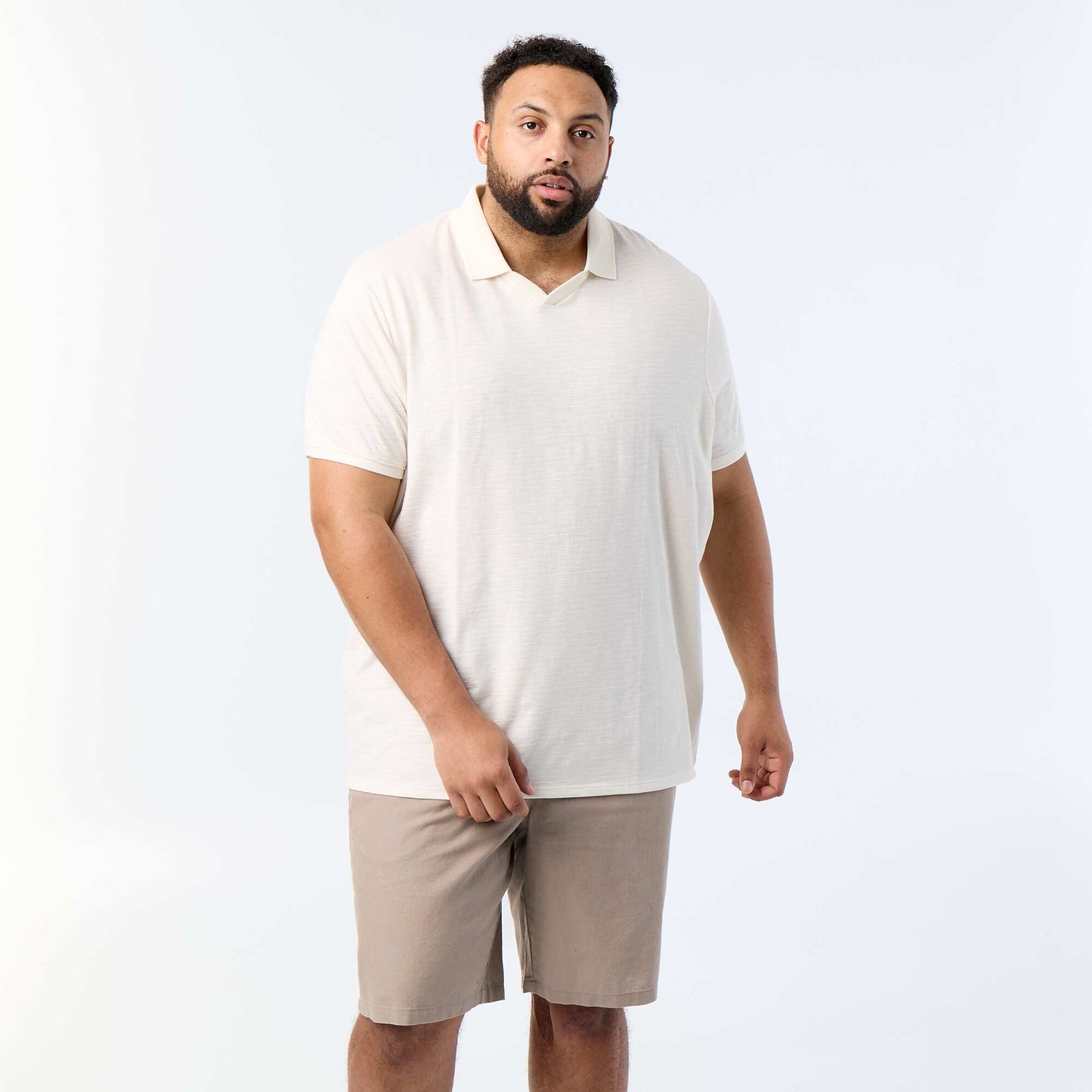 Chino Bermuda Shorts with Drawstrings BEIGE