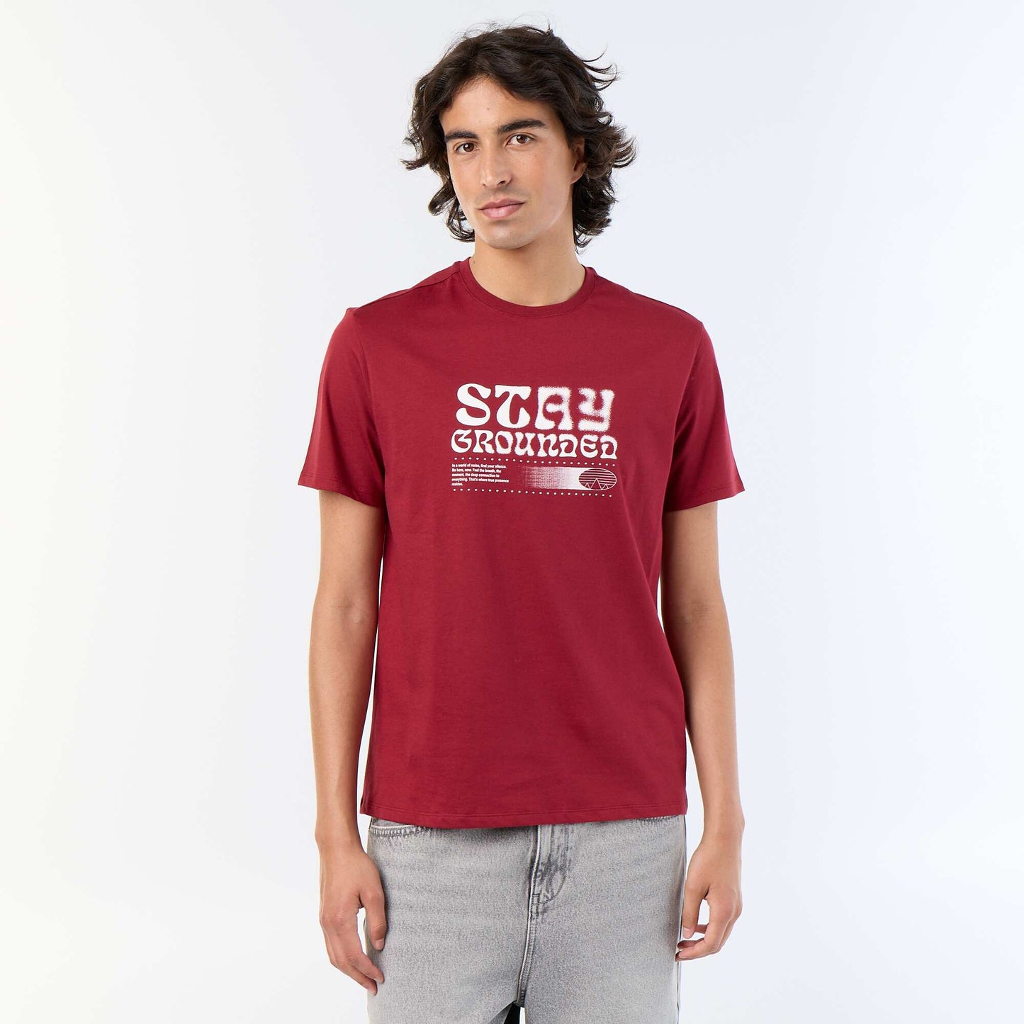 Printed Short-Sleeved T-Shirt RED
