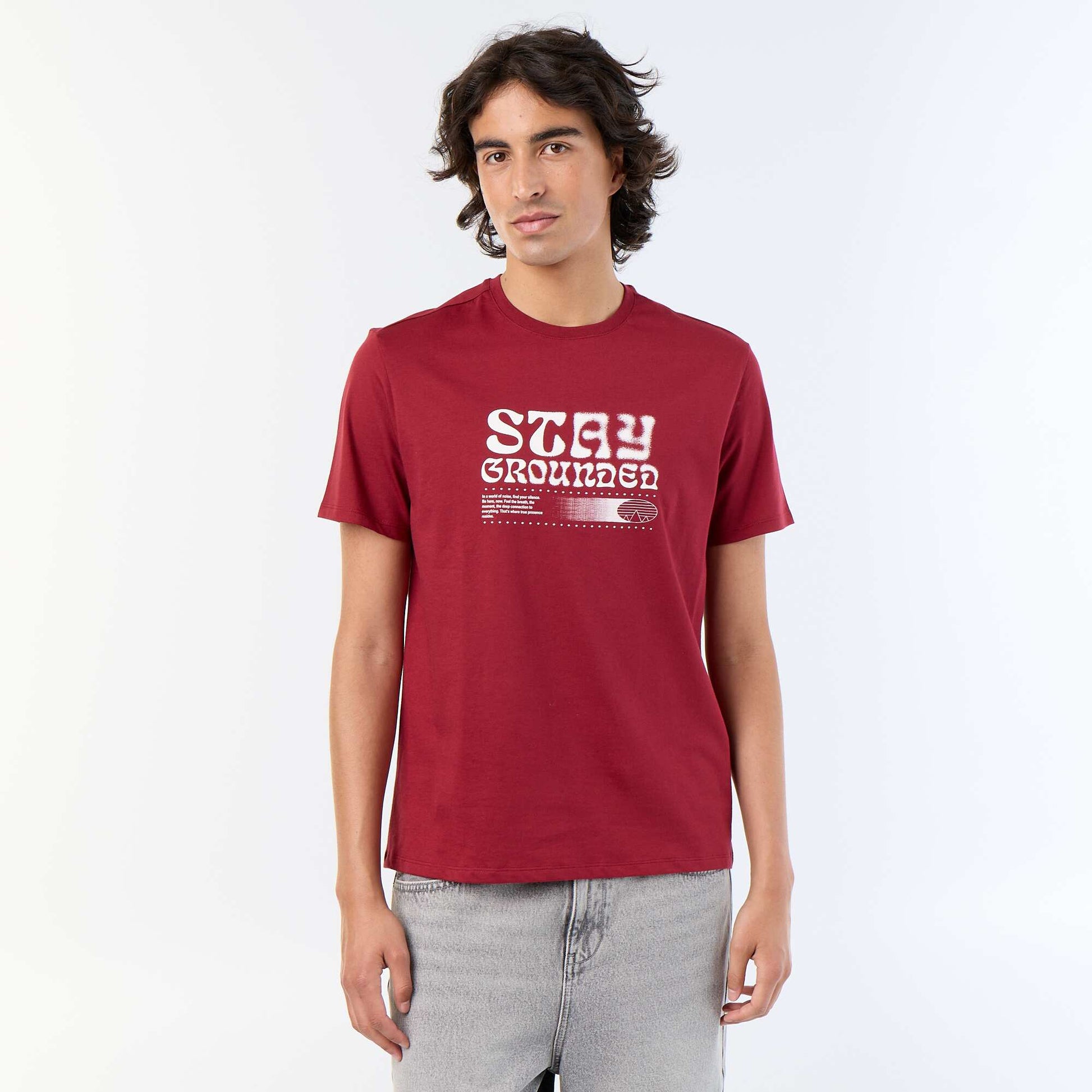 Printed Short-Sleeved T-Shirt RED